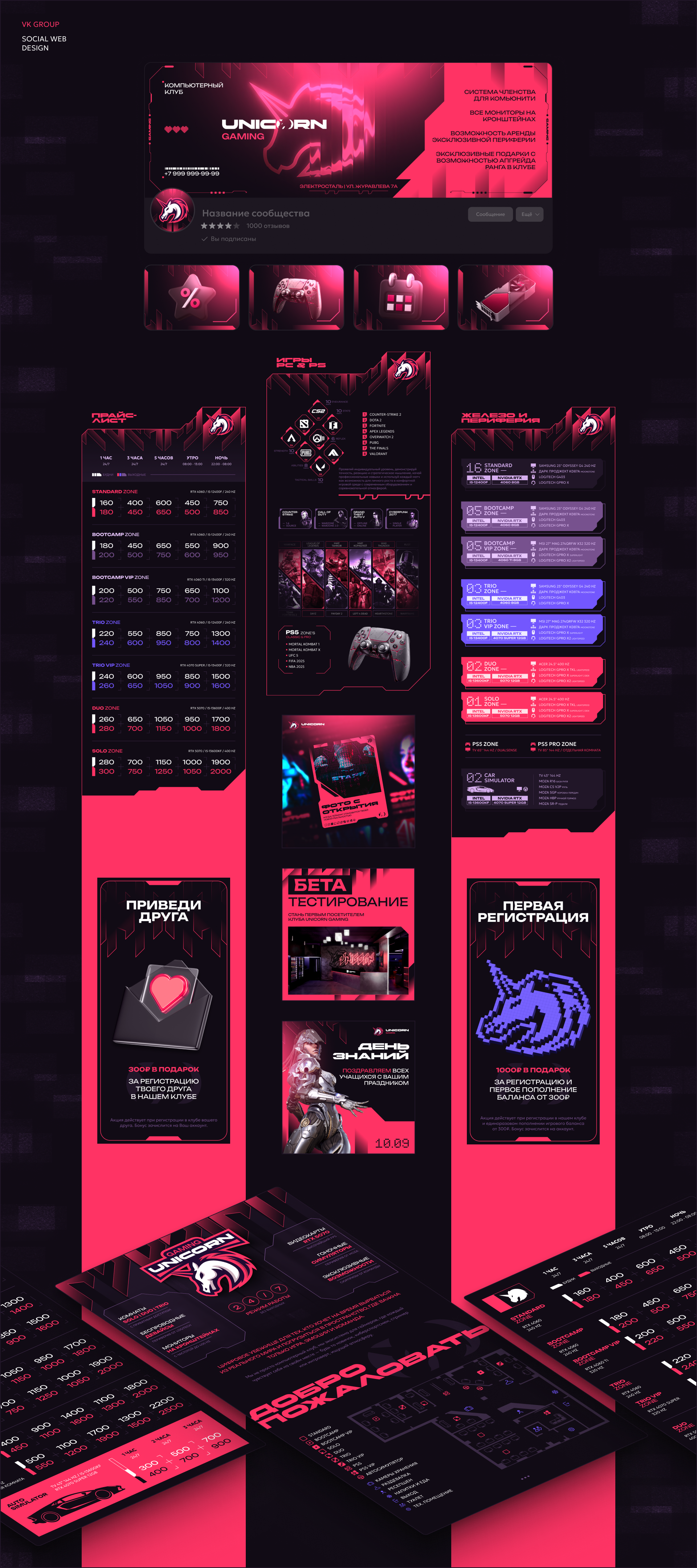 UNICORN GAMING | Компьютерный клуб — Изображение №17 — Брендинг на Dprofile