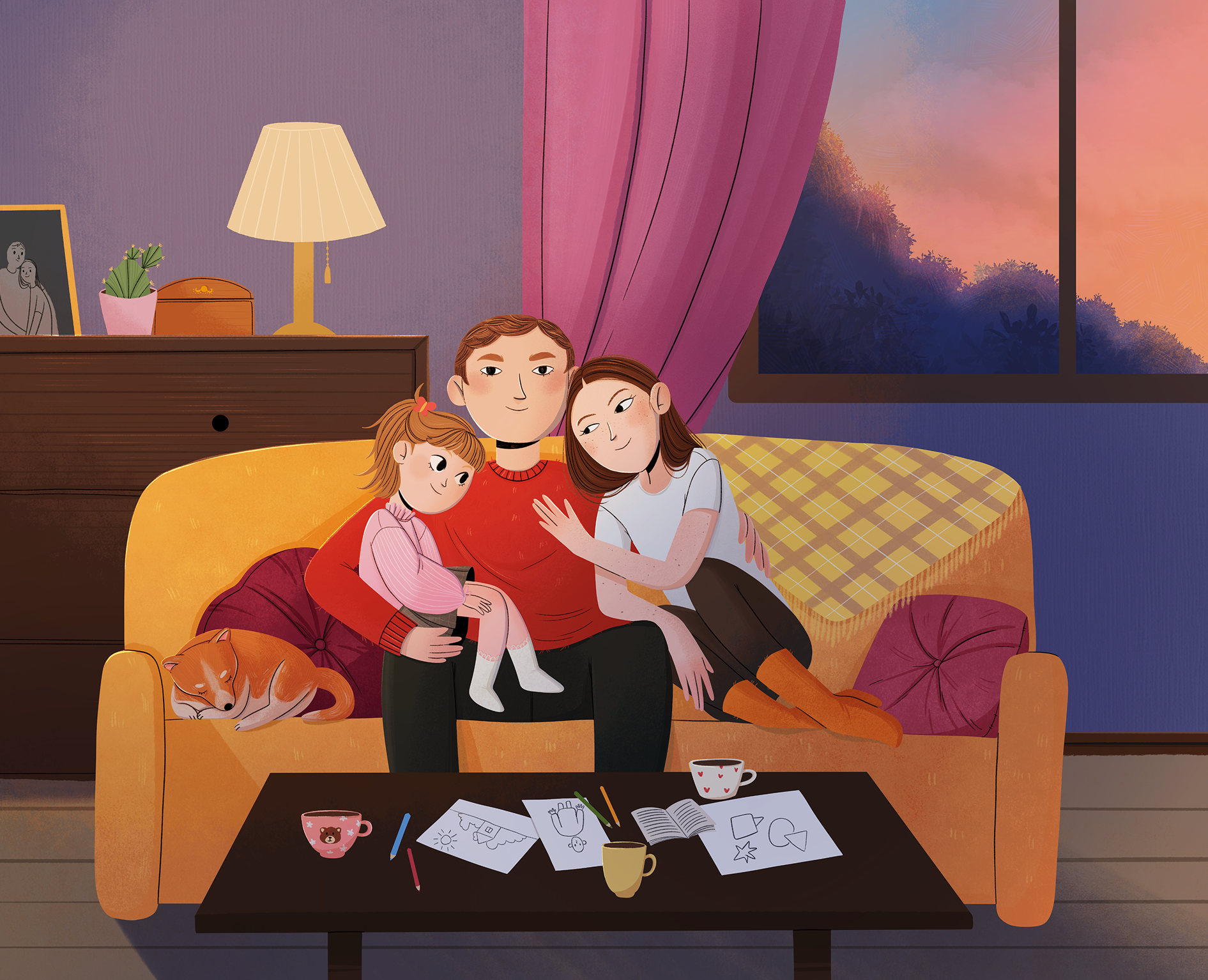 Семейный портрет — Иллюстрация на Dprofile