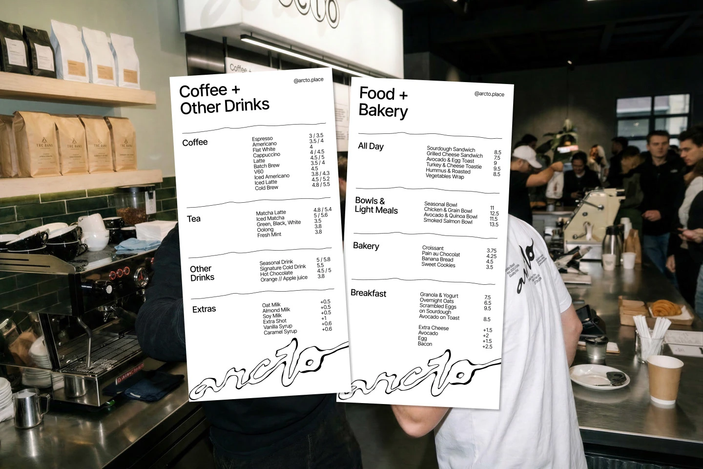 Arcto | Айдентика для кофейни — Изображение №4 — Брендинг, Графика на Dprofile