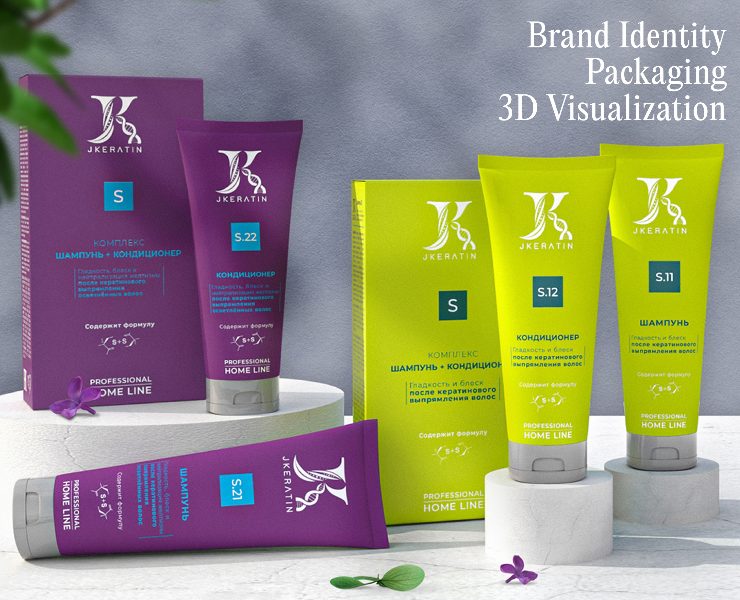JKERATIN HOME LINE — разработка дизайн-системы — Брендинг, 3D на Dprofile