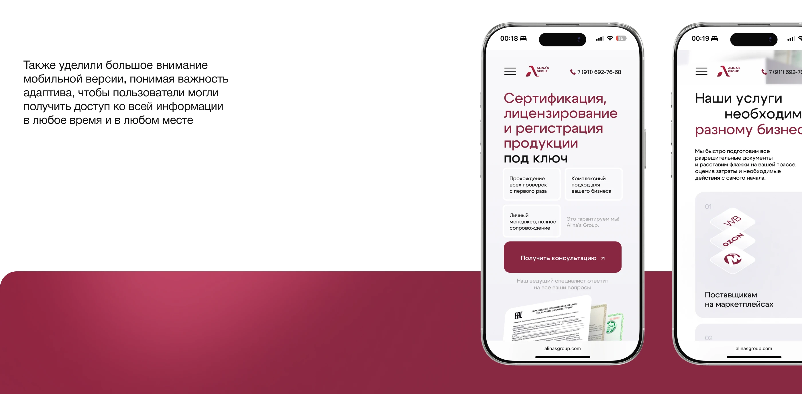 Alina's Group | Website — Изображение №7 — Интерфейсы, Брендинг на Dprofile