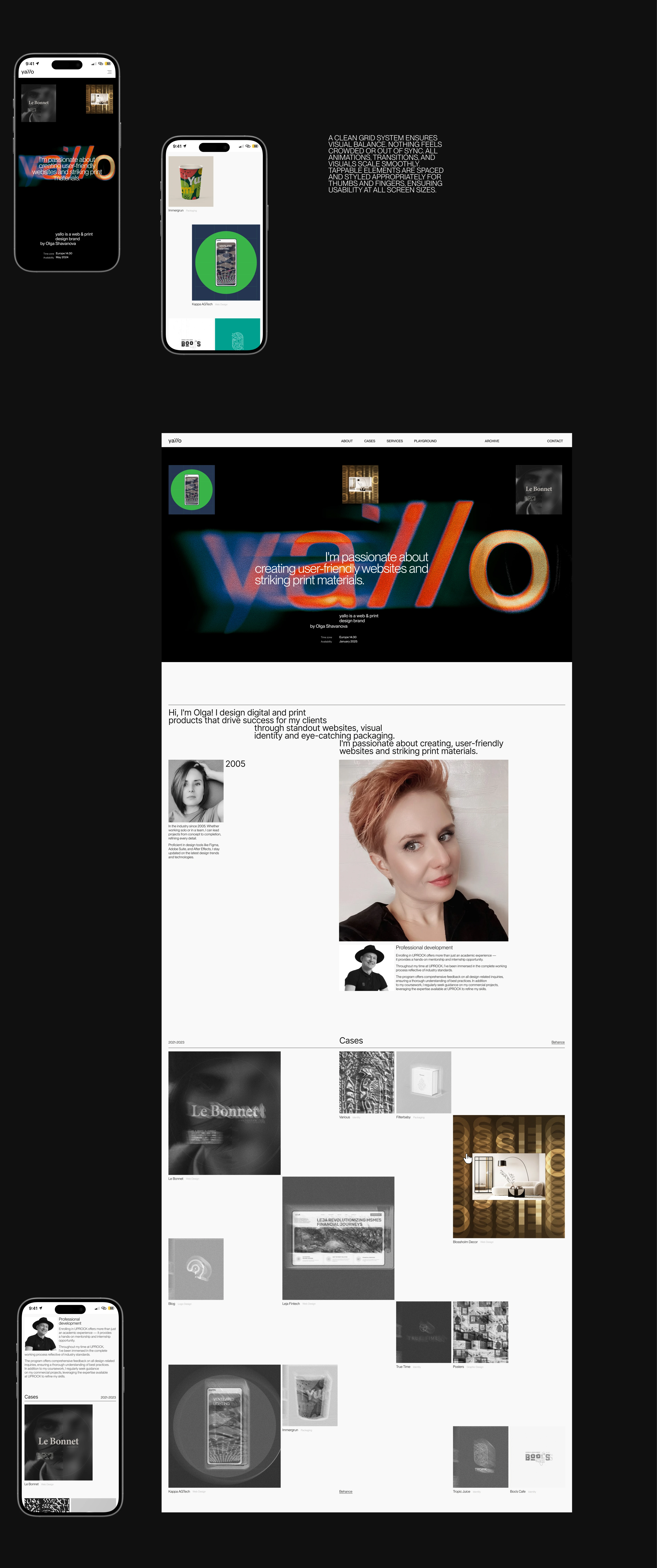 Сайт и айдентика для дизайн бренда Yallo — Изображение №5 — Интерфейсы, Брендинг на Dprofile