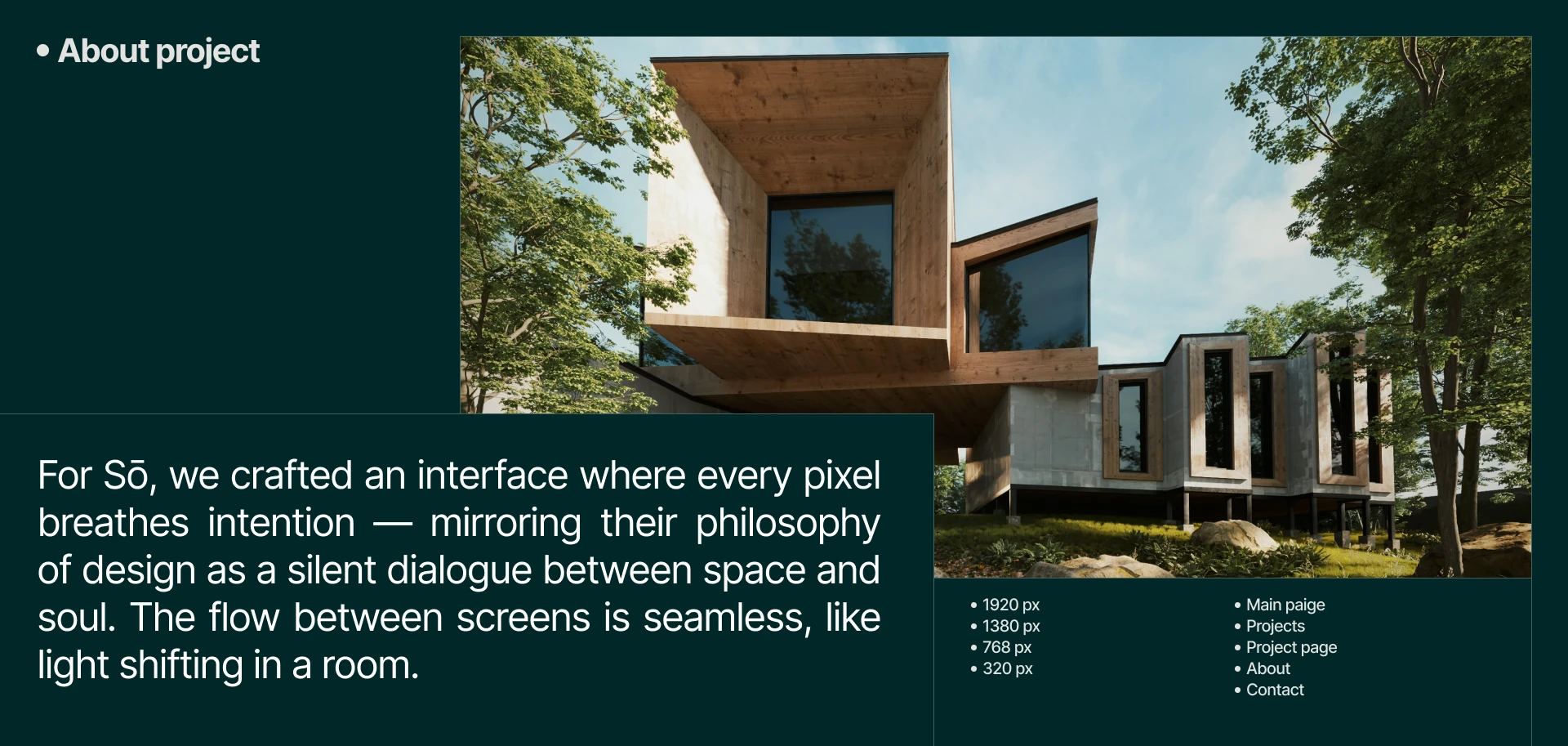 Sō | Architecture studio — Изображение №2 — Интерфейсы, Анимация на Dprofile