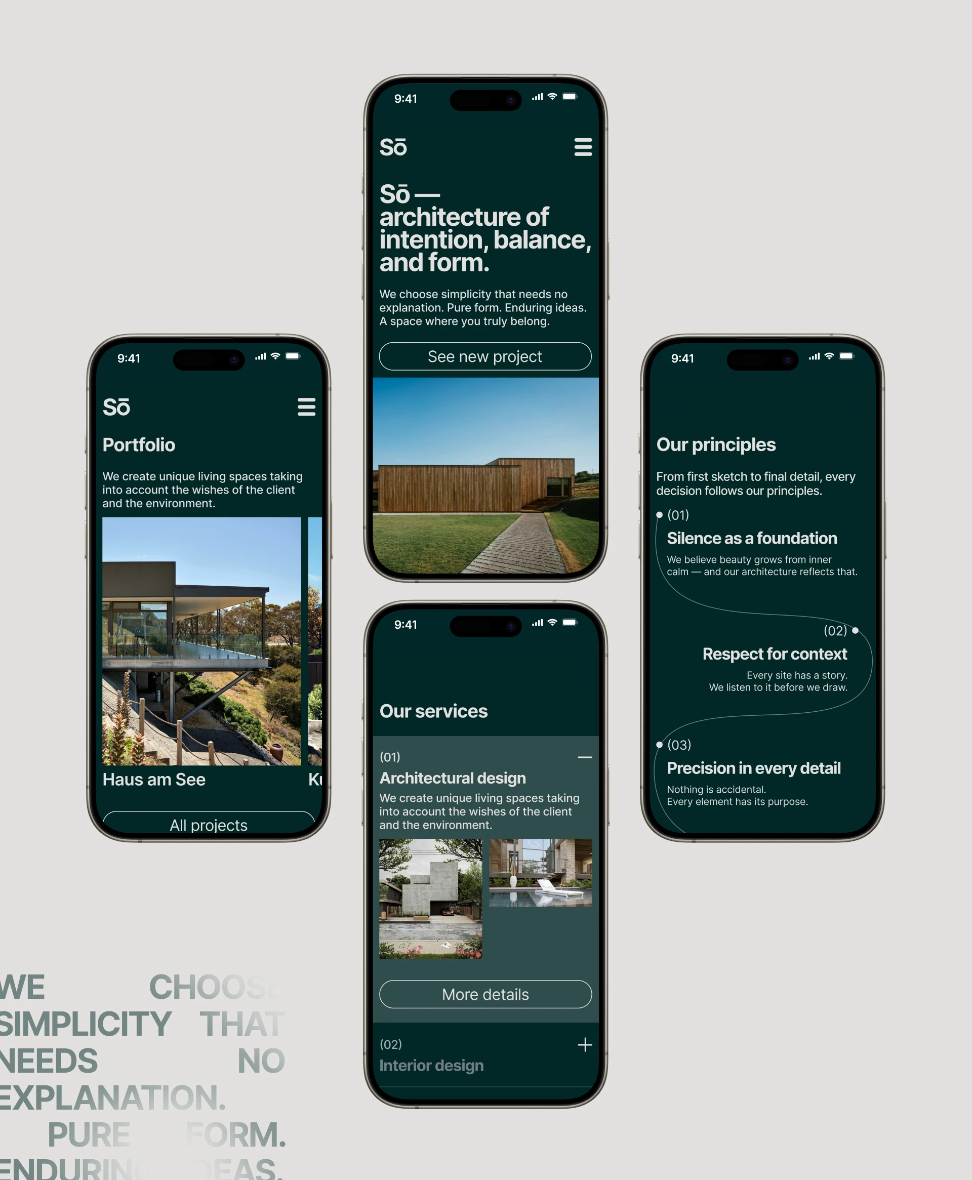 Sō | Architecture studio — Изображение №4 — Интерфейсы, Анимация на Dprofile