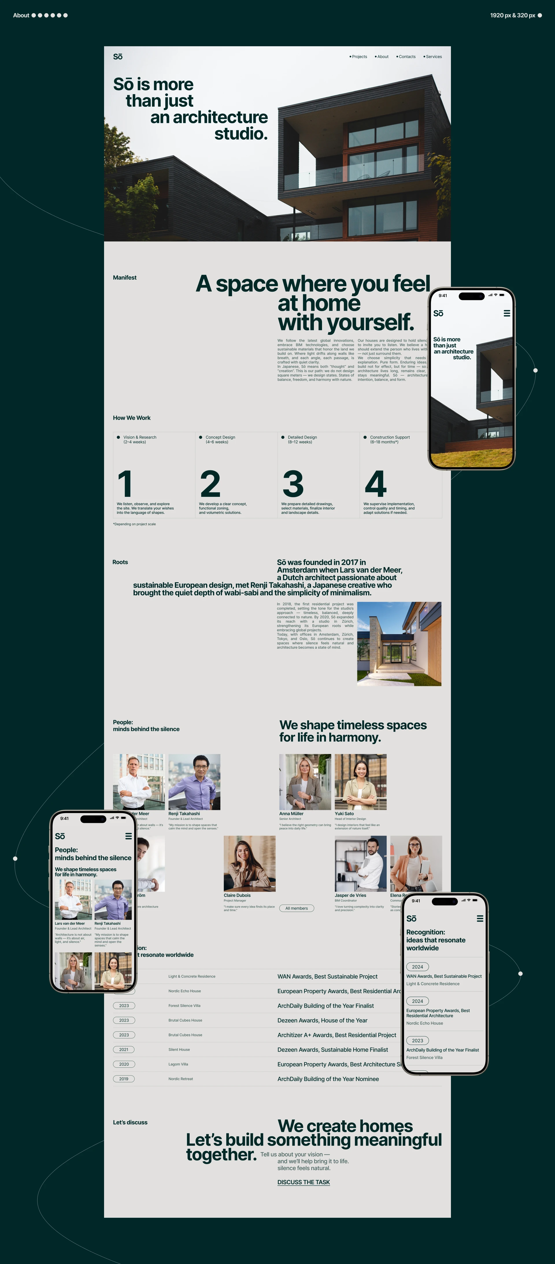 Sō | Architecture studio — Изображение №12 — Интерфейсы, Анимация на Dprofile