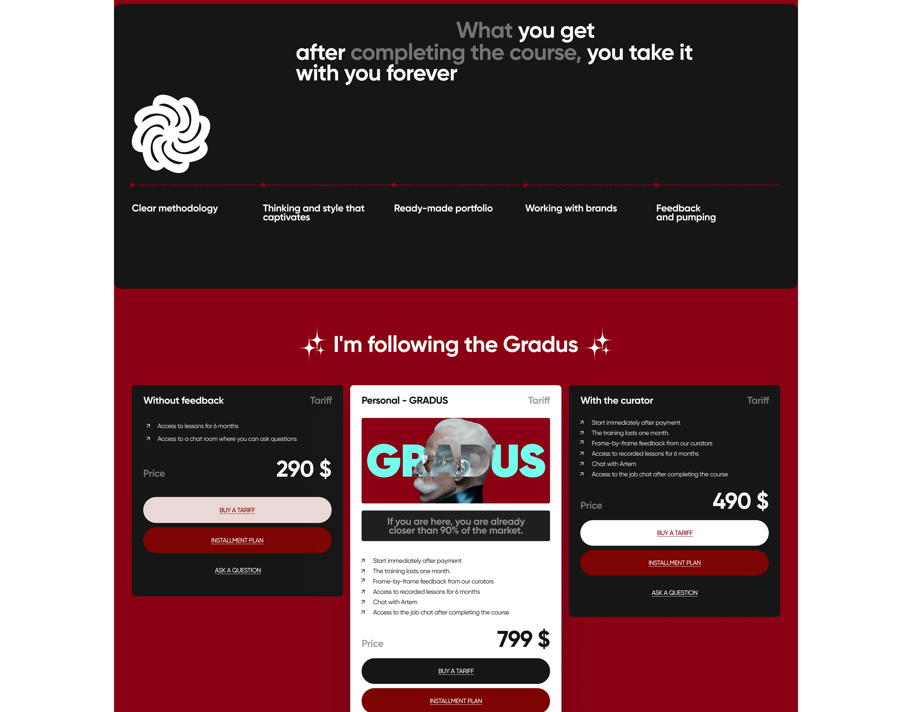 GRADUS — EdTech-платформа для создателей AI Fashion-контента — Изображение №10 — Интерфейсы, Анимация на Dprofile