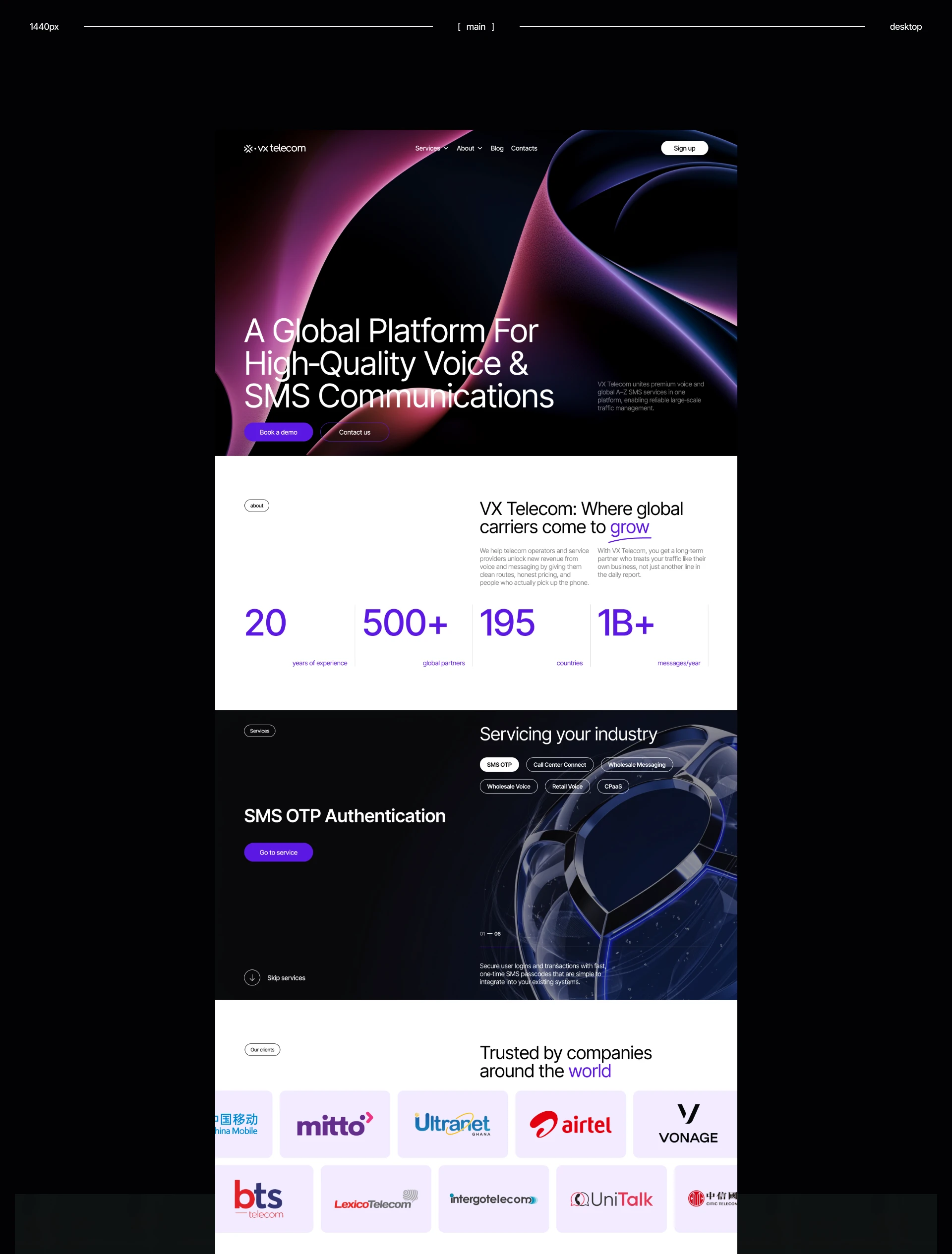 Website for a VoIP & SMS Provider — Изображение №5 — Интерфейсы на Dprofile