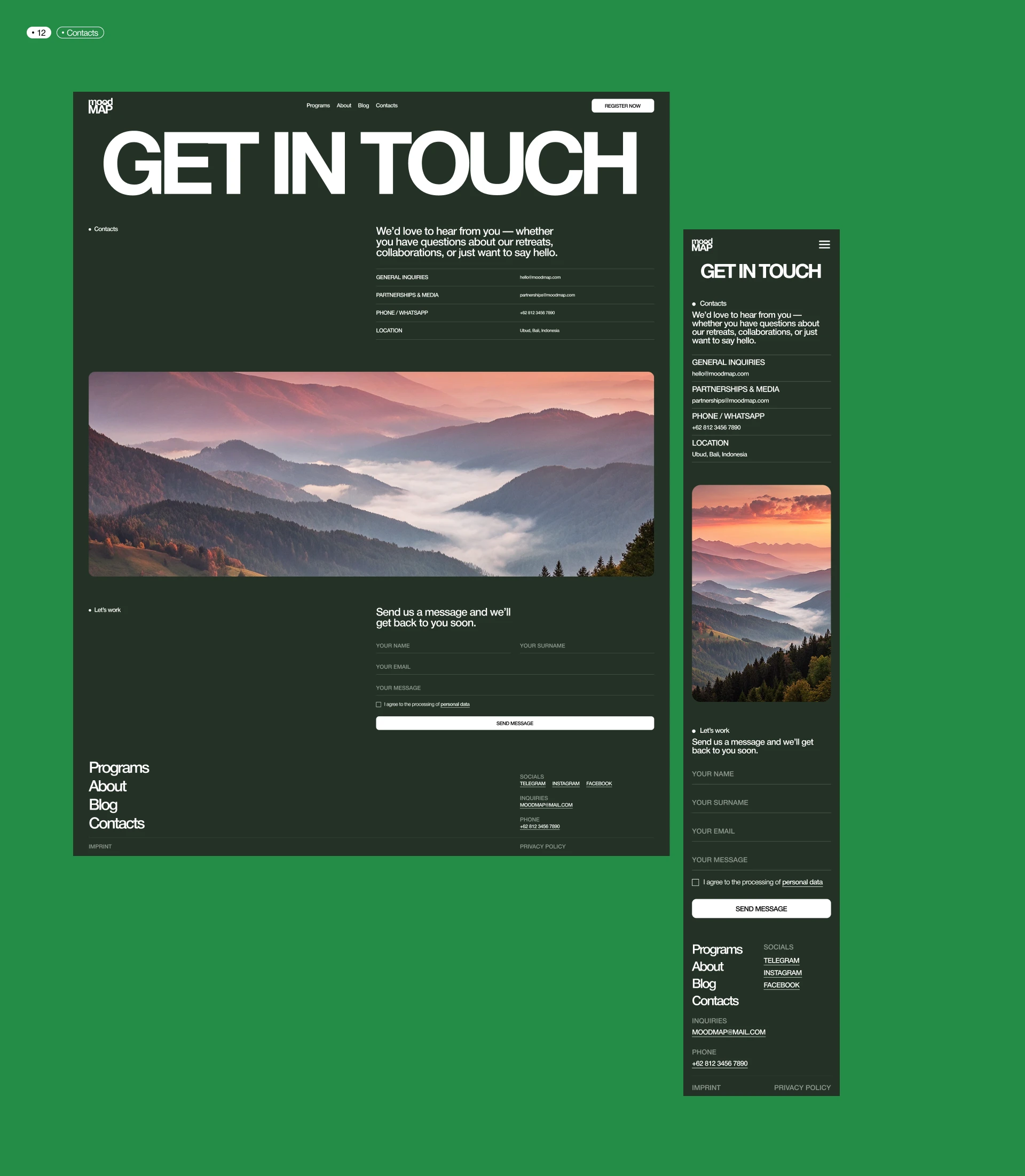 Website | Retreat booking — Изображение №14 — Интерфейсы на Dprofile