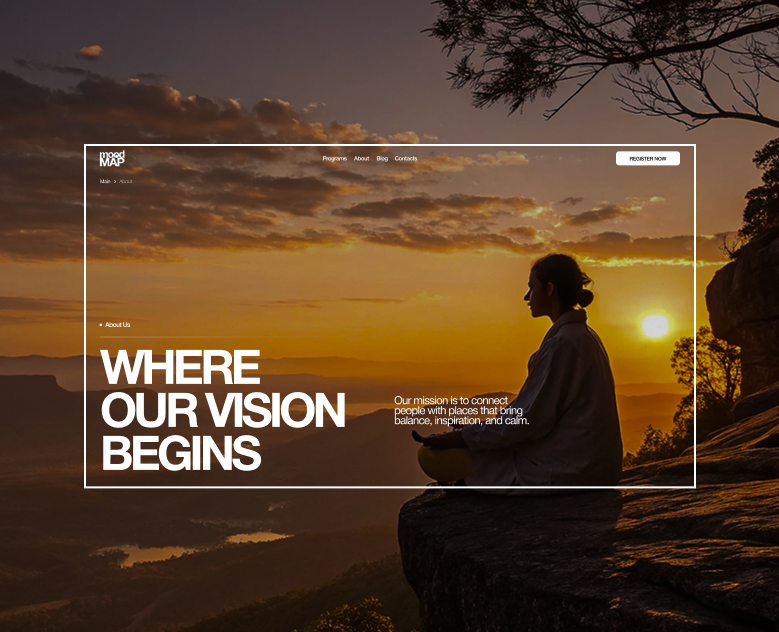 Website | Retreat booking — Интерфейсы на Dprofile