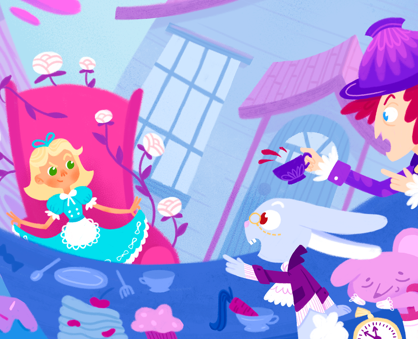 Иллюстрации для книги "Алиса в стране чудес" — Иллюстрация, Графика на Dprofile