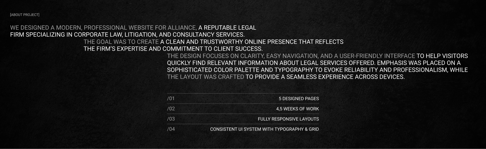 Alliance | Law firm — Изображение №3 — Интерфейсы на Dprofile