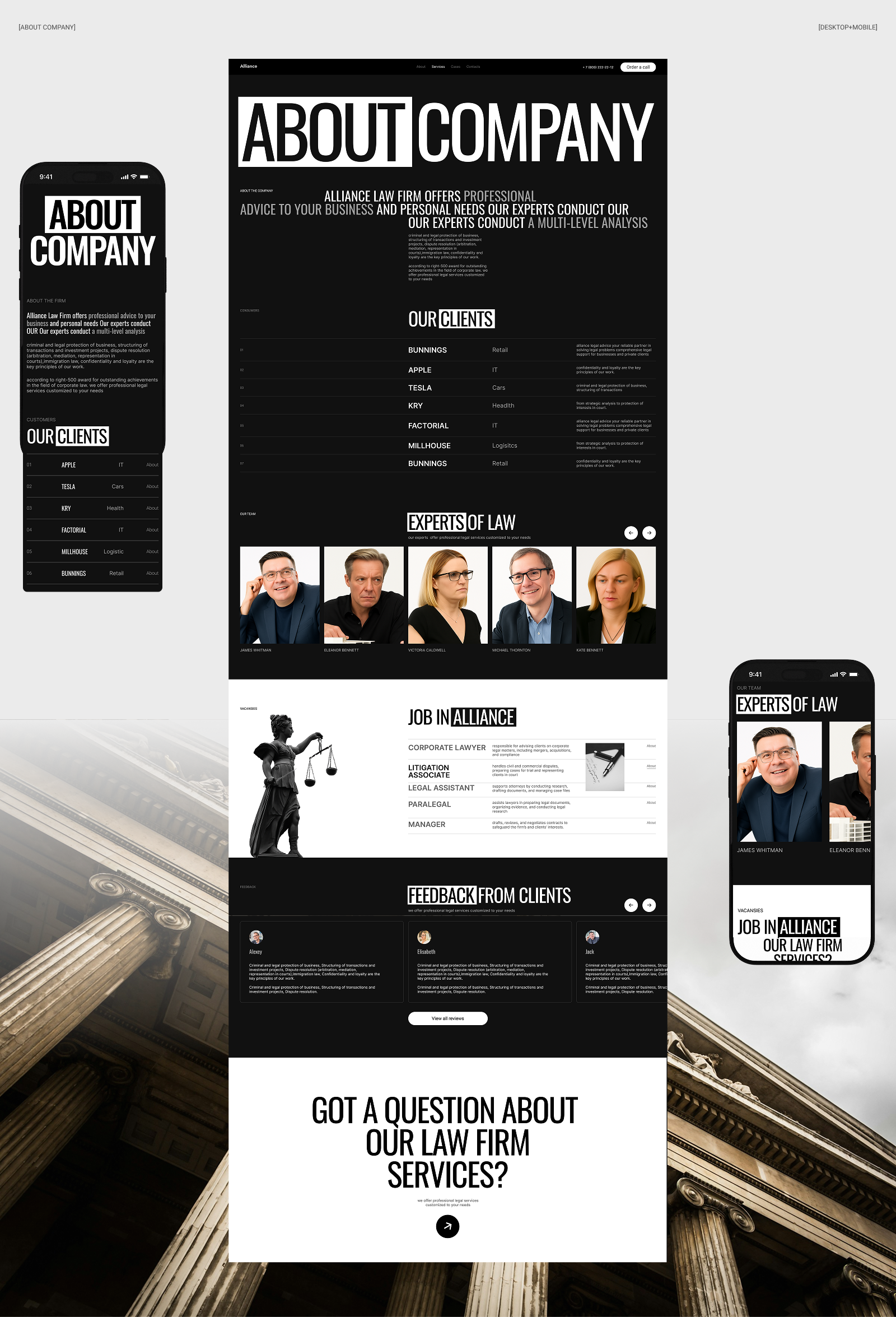 Alliance | Law firm — Изображение №12 — Интерфейсы на Dprofile