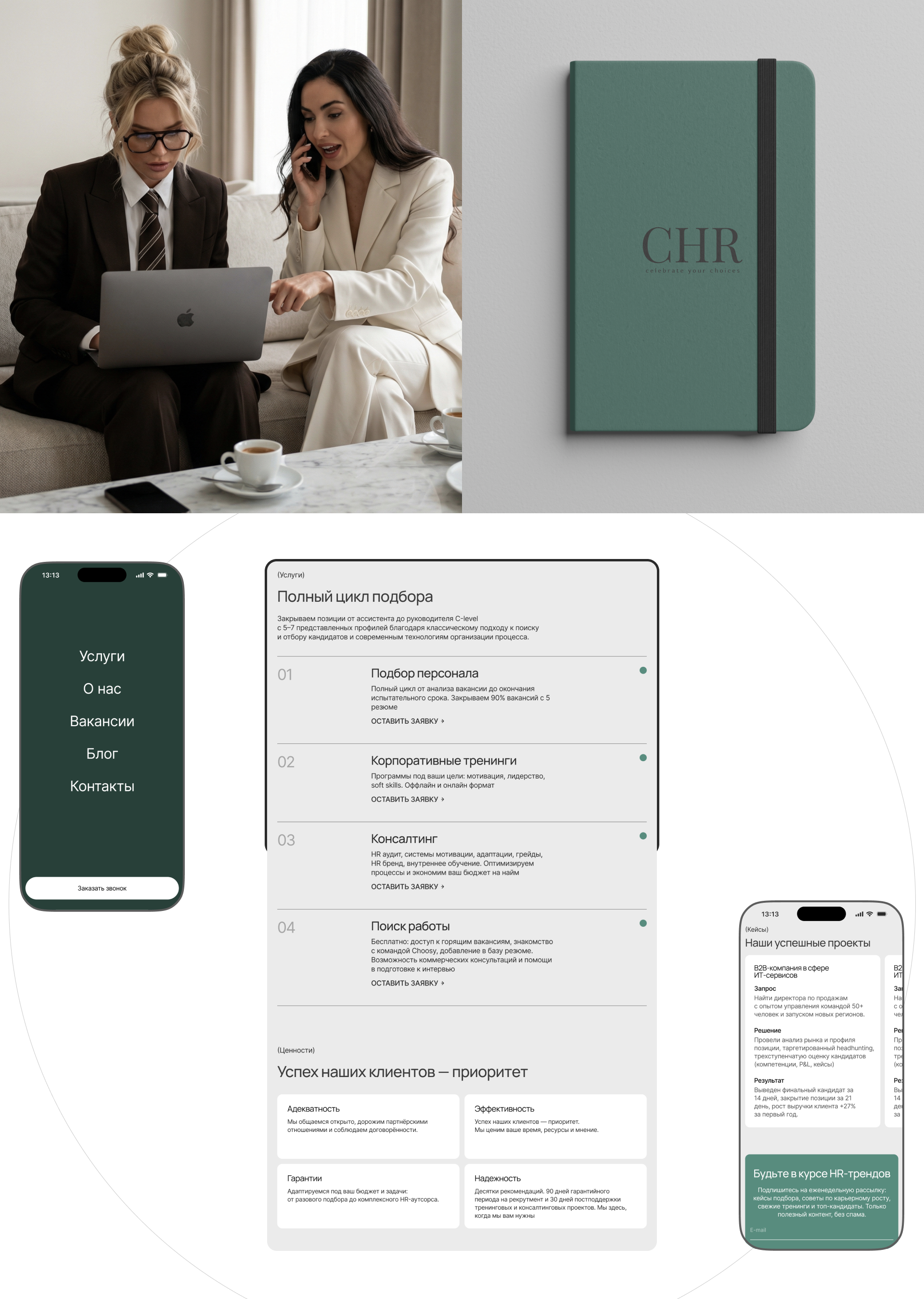 Choosy Recruitment - дизайн корпоративного сайта — Изображение №4 — Интерфейсы, Брендинг на Dprofile