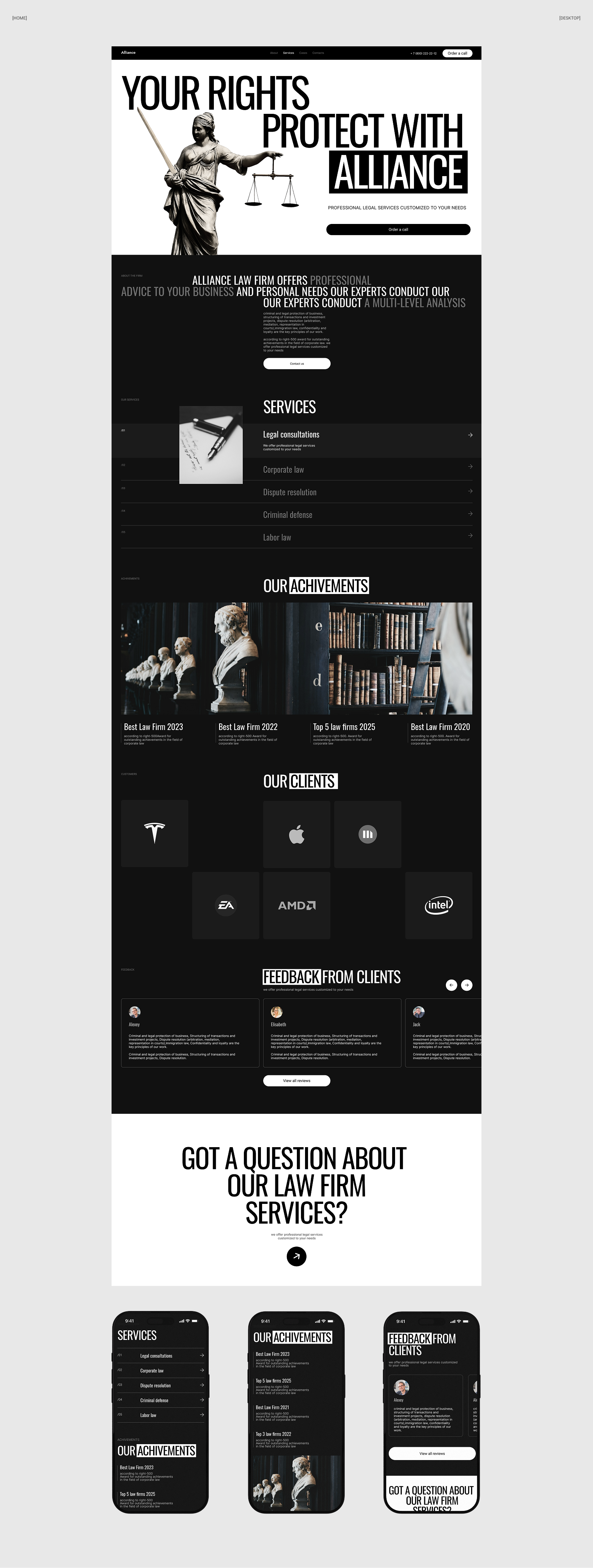 Alliance | Law firm — Изображение №4 — Интерфейсы на Dprofile
