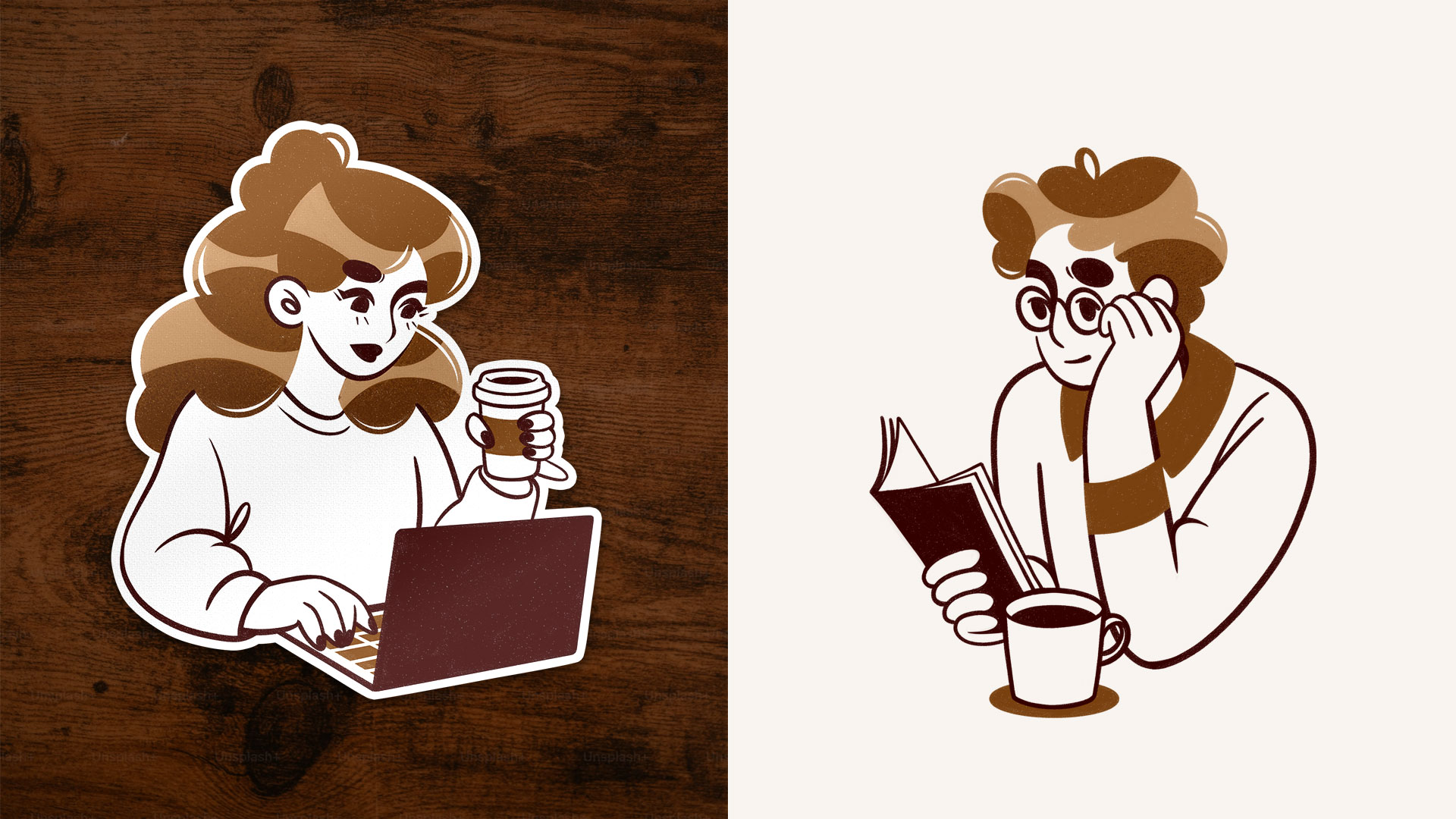 Иллюстрации для кофейни — Изображение №6 — Иллюстрация, Графика на Dprofile