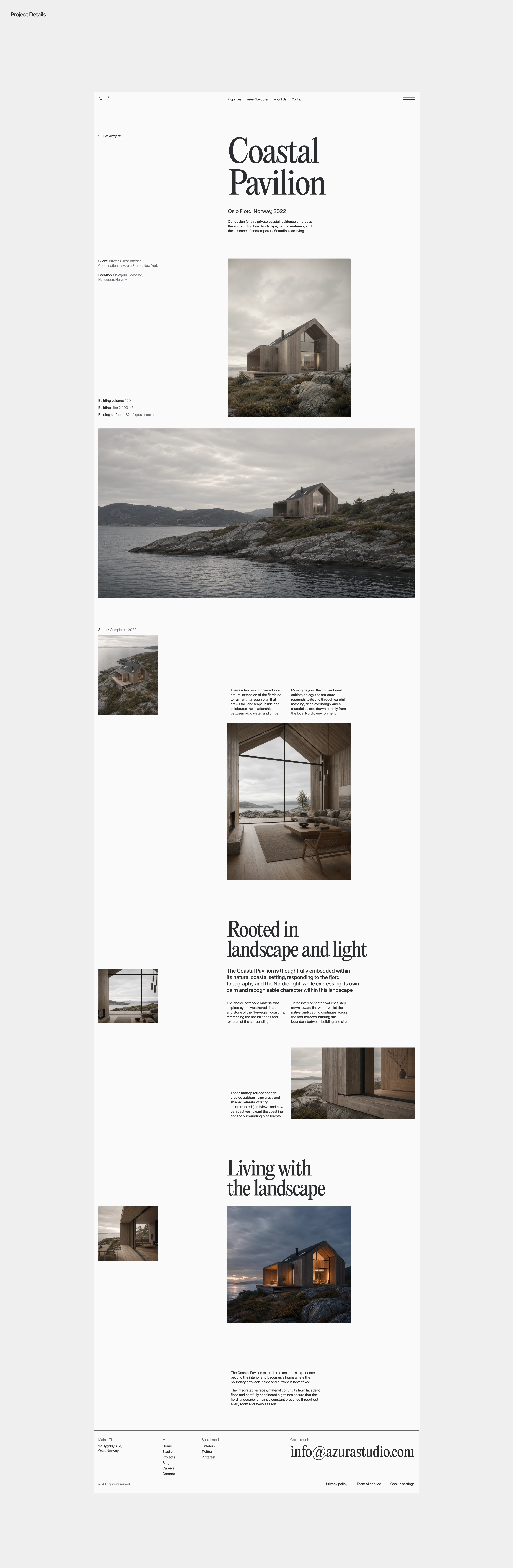 AZURA — Luxury Architecture Website Design — Изображение №8 — Интерфейсы на Dprofile