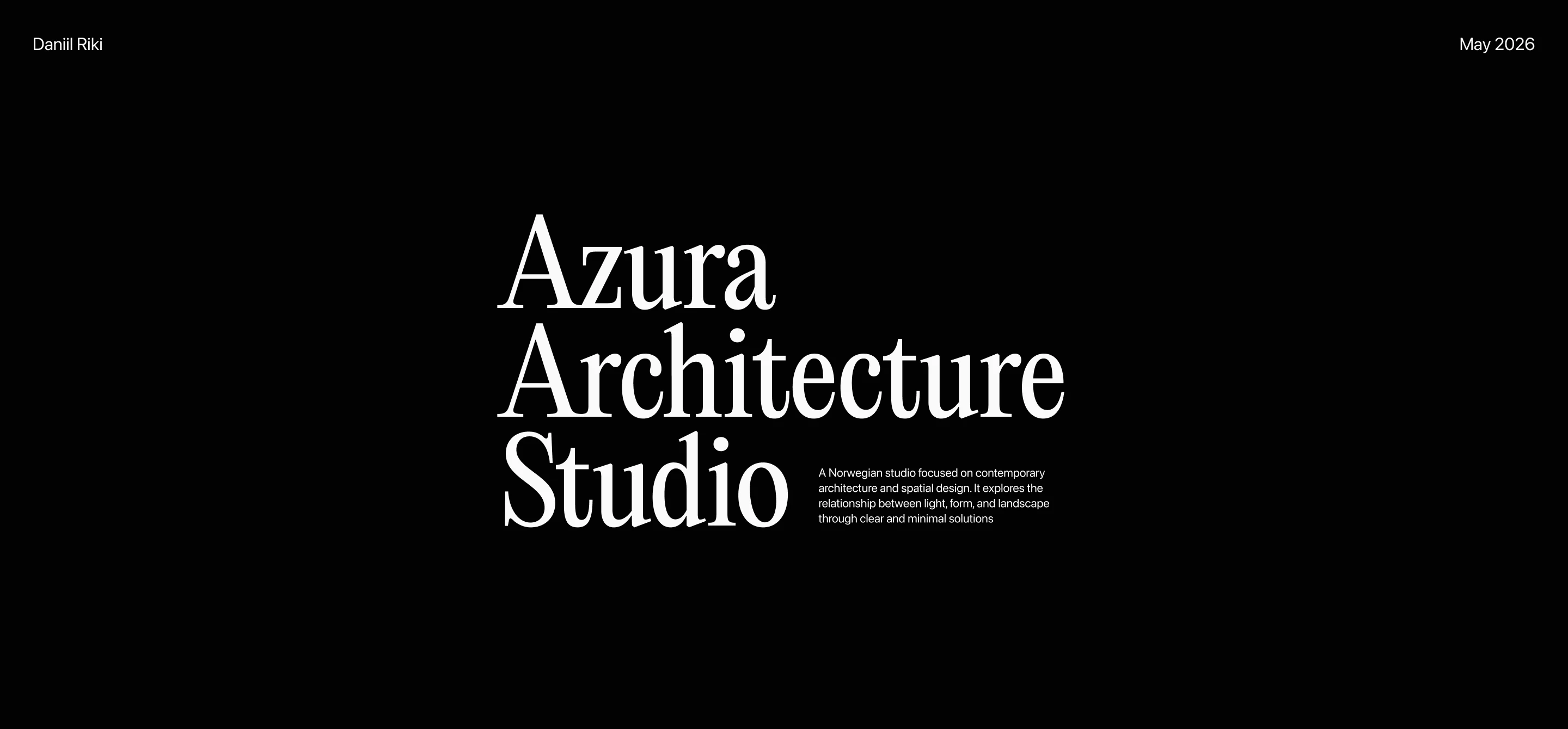AZURA — Luxury Architecture Website Design — Изображение №1 — Интерфейсы на Dprofile