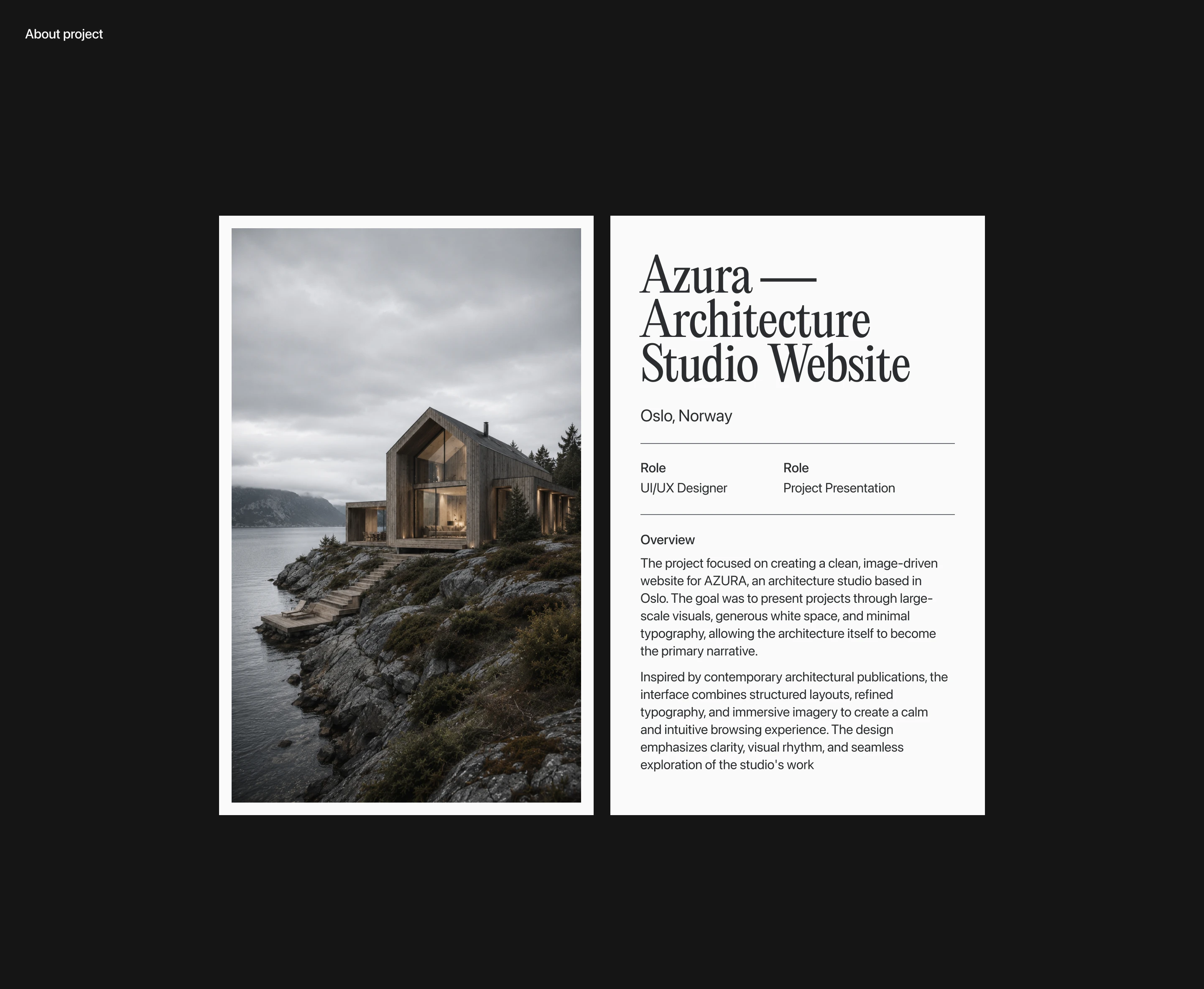 AZURA — Luxury Architecture Website Design — Изображение №4 — Интерфейсы на Dprofile