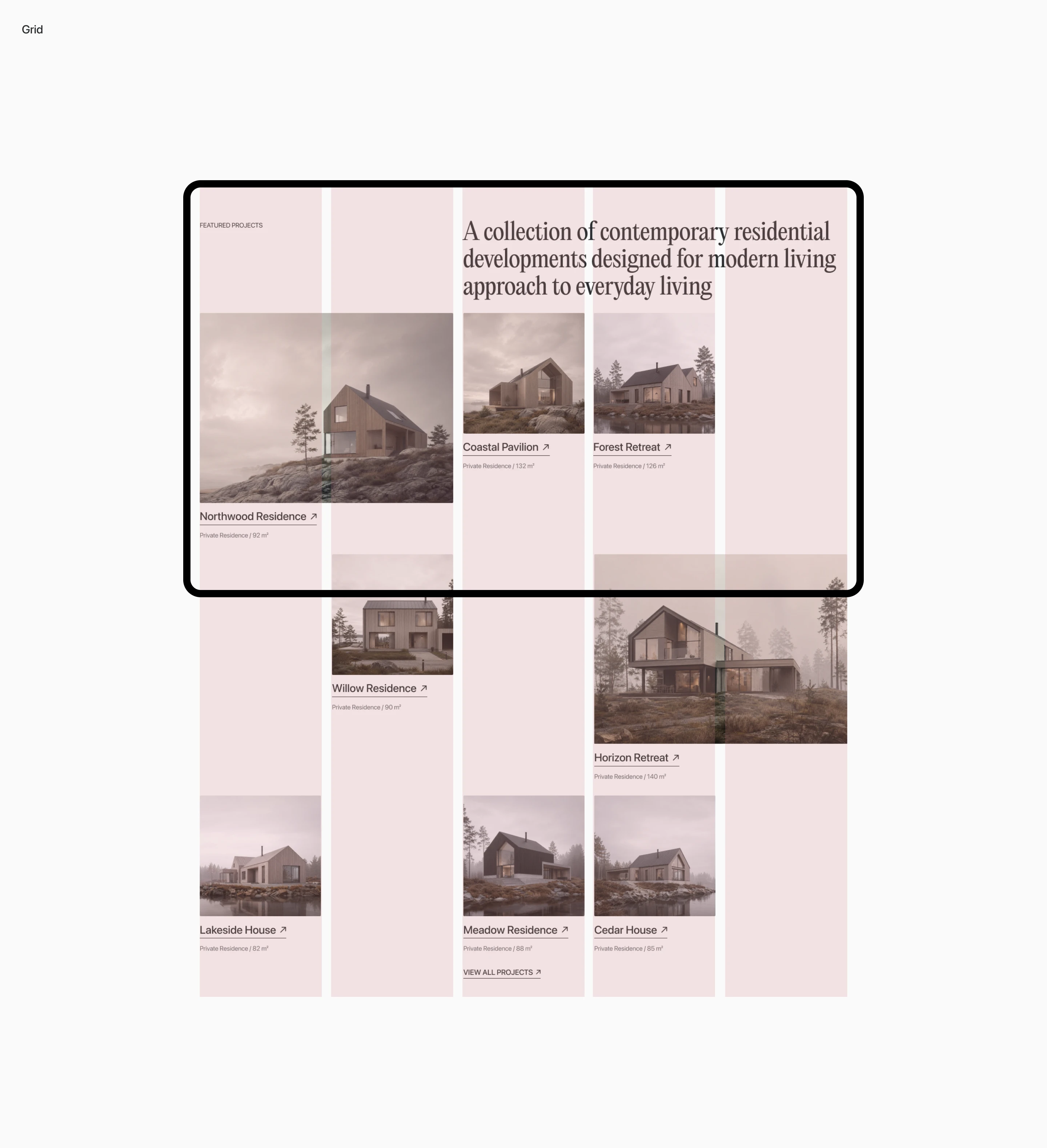 AZURA — Luxury Architecture Website Design — Изображение №5 — Интерфейсы на Dprofile
