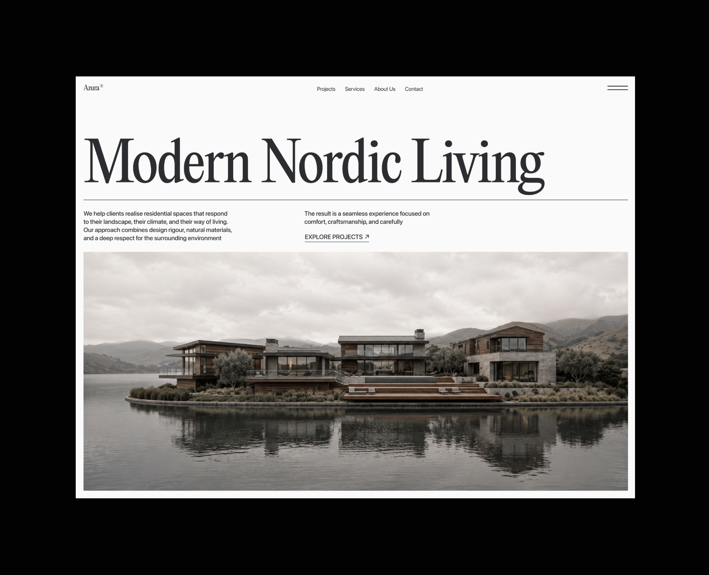 AZURA — Luxury Architecture Website Design на Dprofile