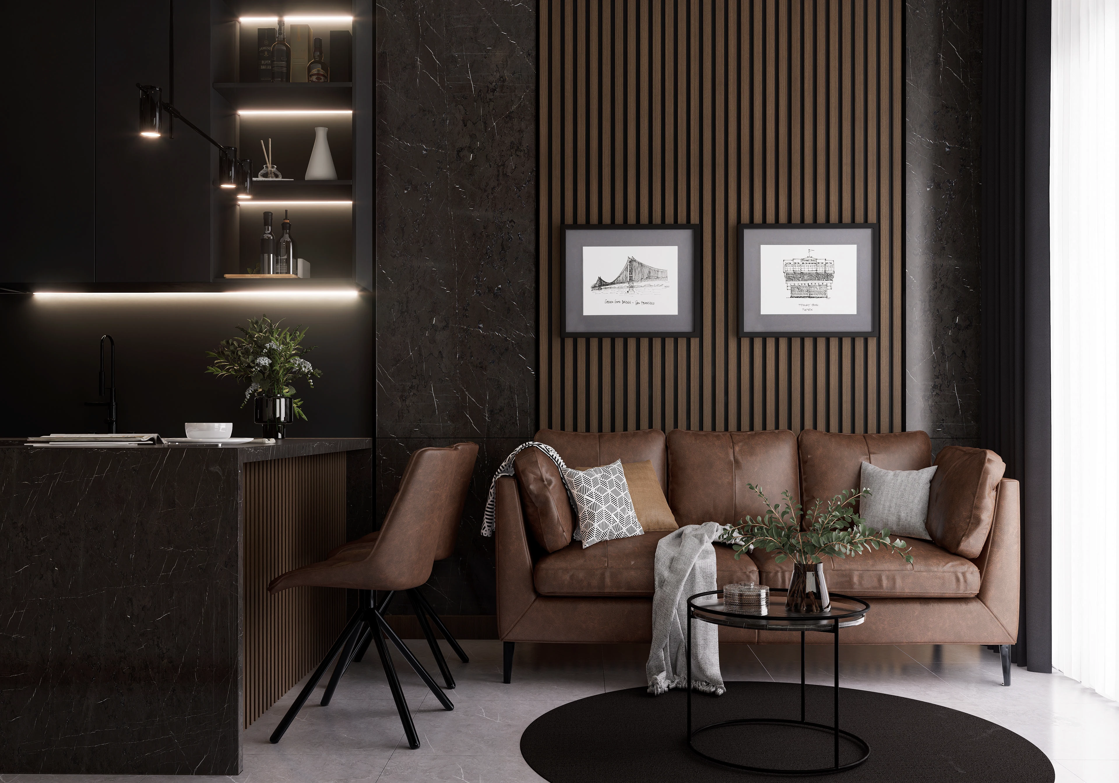 Dark apartment — Изображение №1 — 3D, Маркетинг на Dprofile