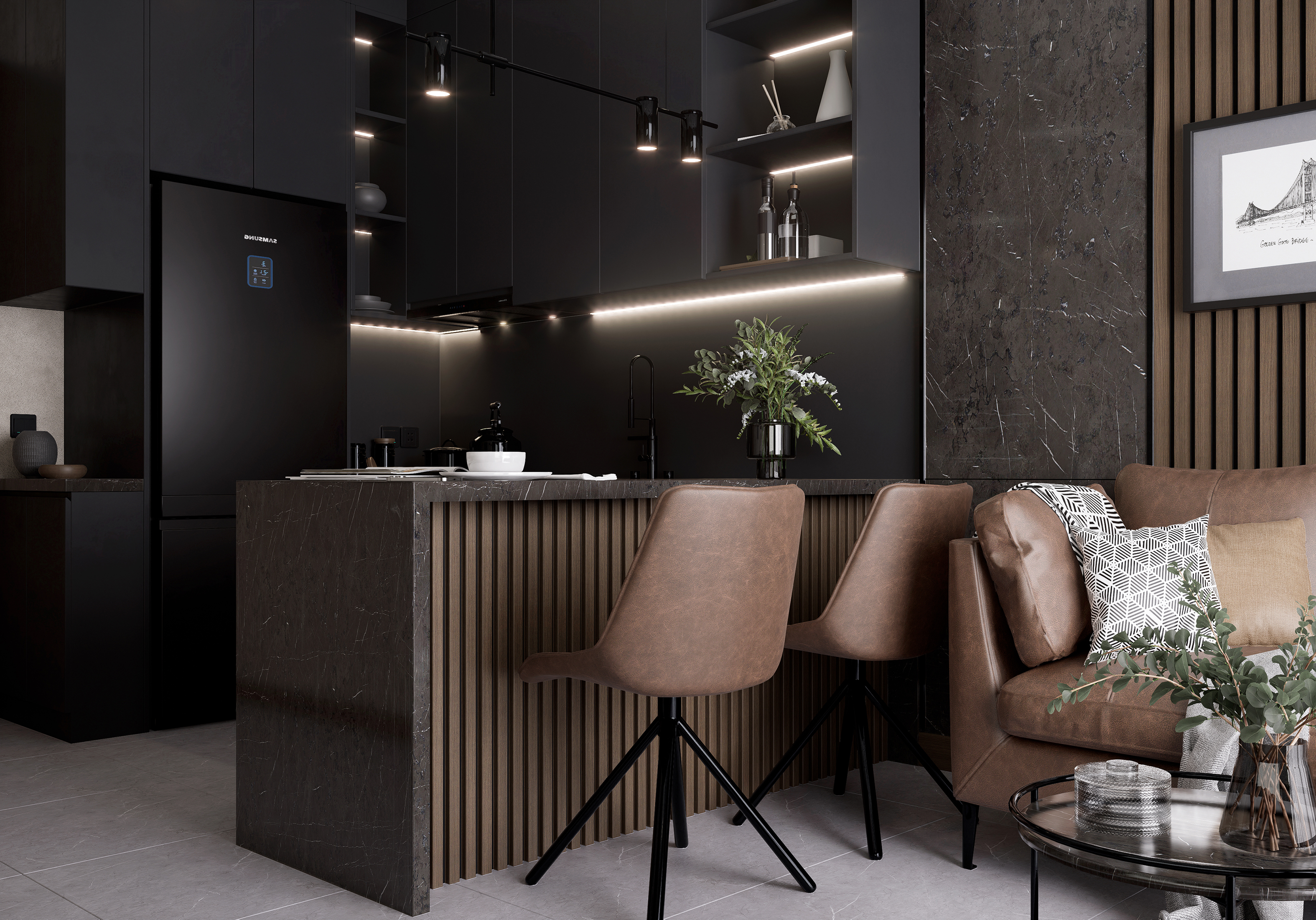 Dark apartment — Изображение №2 — 3D, Маркетинг на Dprofile