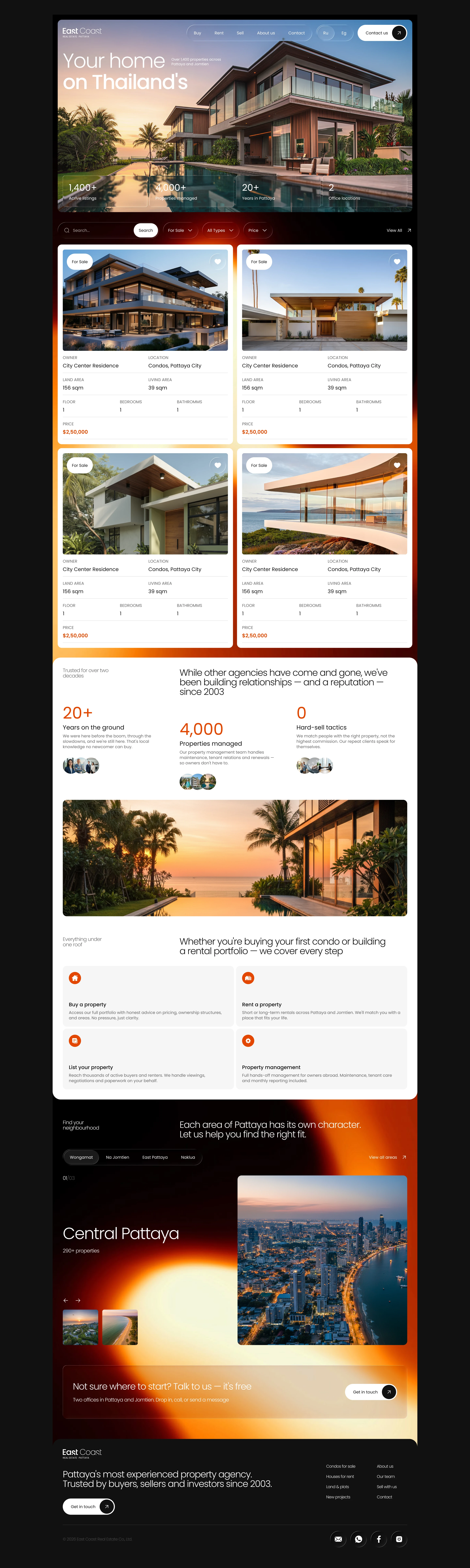 East Coast Real Estate | Web Design Concept — Изображение №7 — Интерфейсы на Dprofile