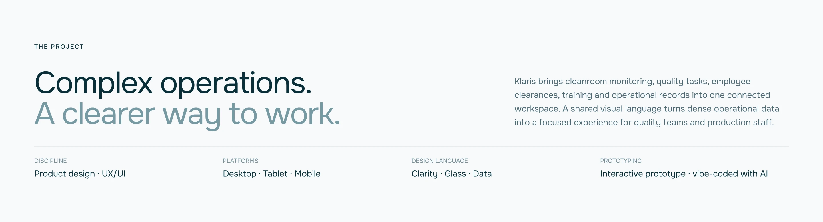 Klaris — Clarity for Pharmaceutical Operations — Изображение №2 — Интерфейсы на Dprofile