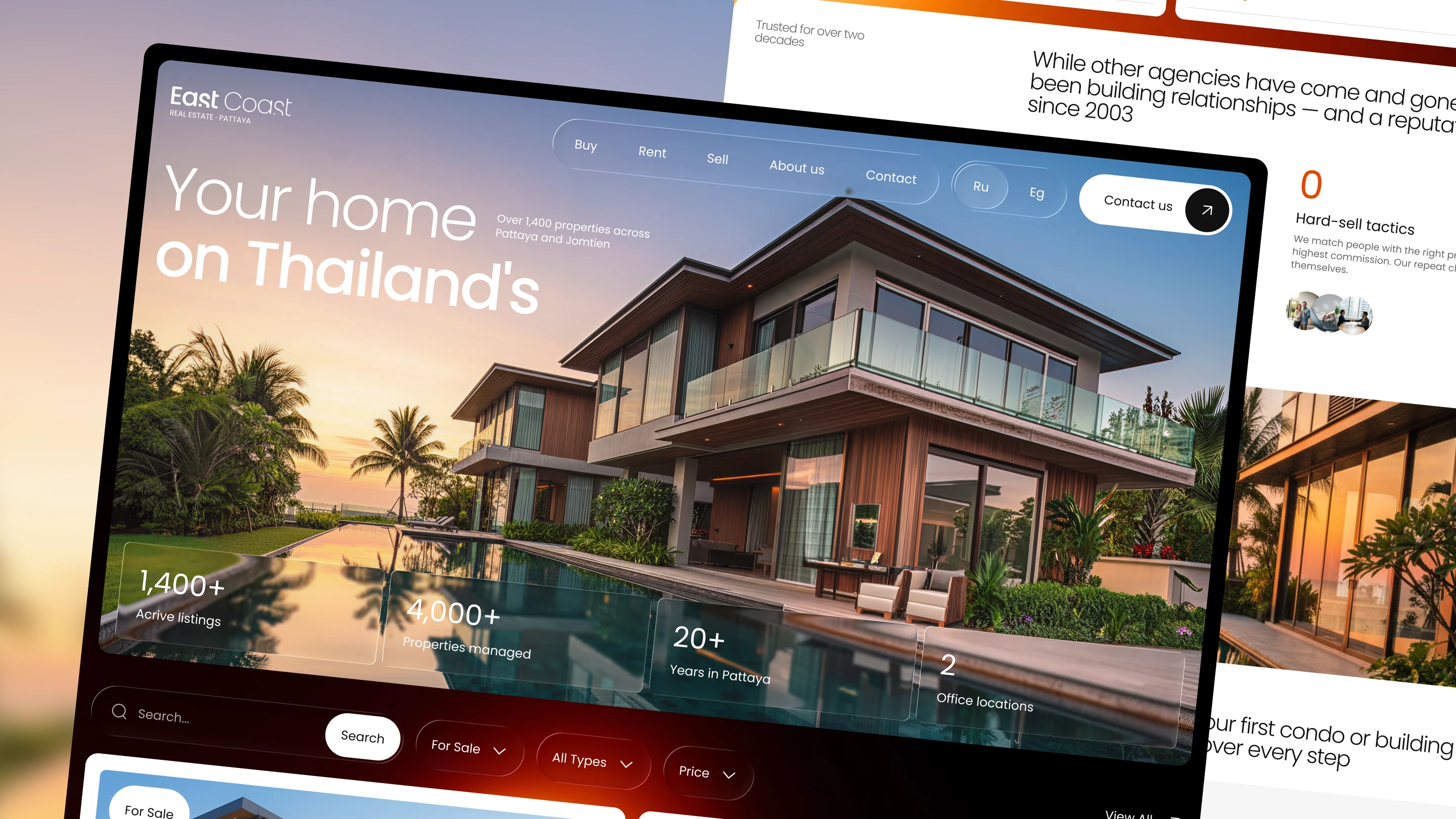 East Coast Real Estate | Web Design Concept — Изображение №1 — Интерфейсы на Dprofile