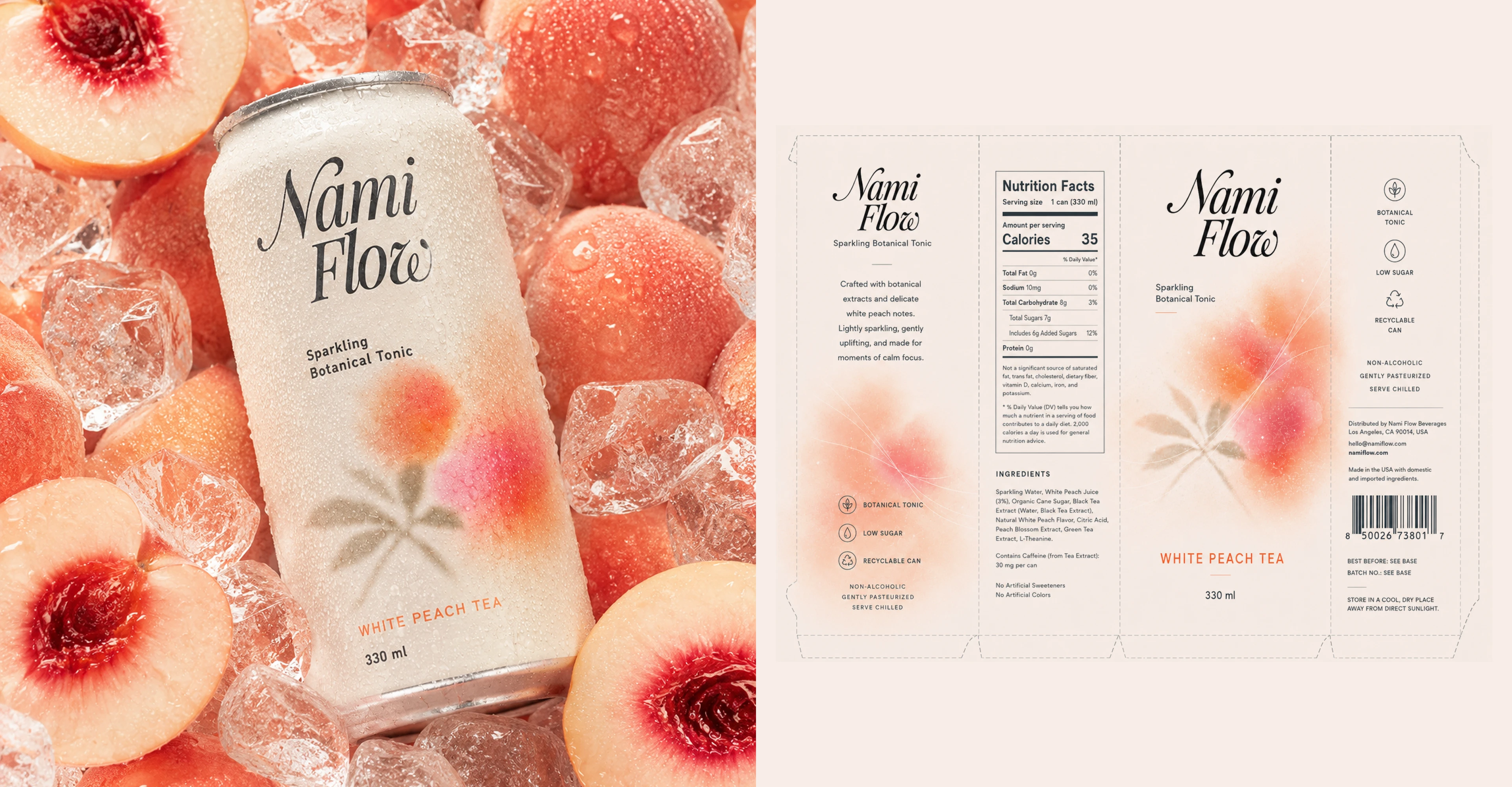 NAMI FLOW — Botanical Drink Identity — Изображение №5 — Брендинг, Промдизайн на Dprofile