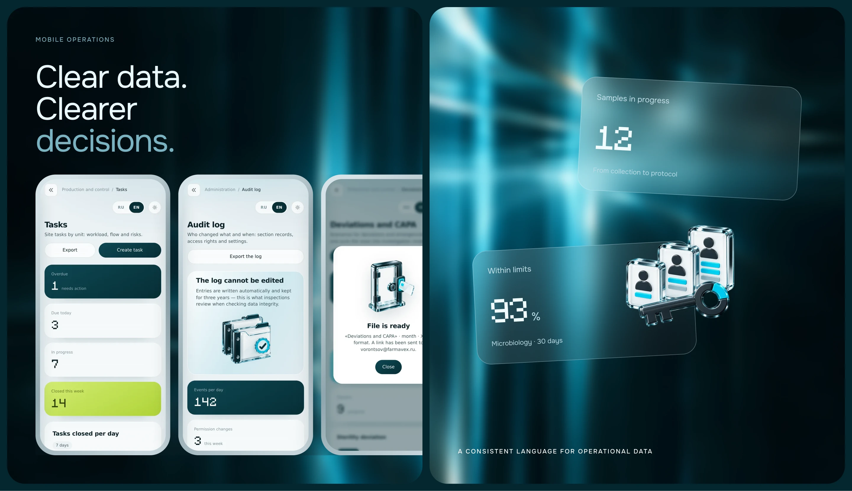 Klaris — Clarity for Pharmaceutical Operations — Изображение №15 — Интерфейсы на Dprofile