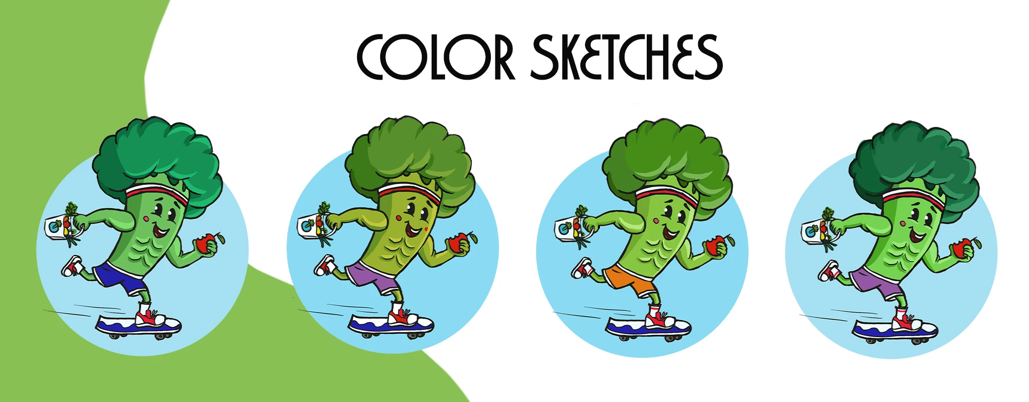 Маскот для магазина правильного питания. Персонаж Брок Коля. — Изображение №5 — Брендинг, Иллюстрация на Dprofile