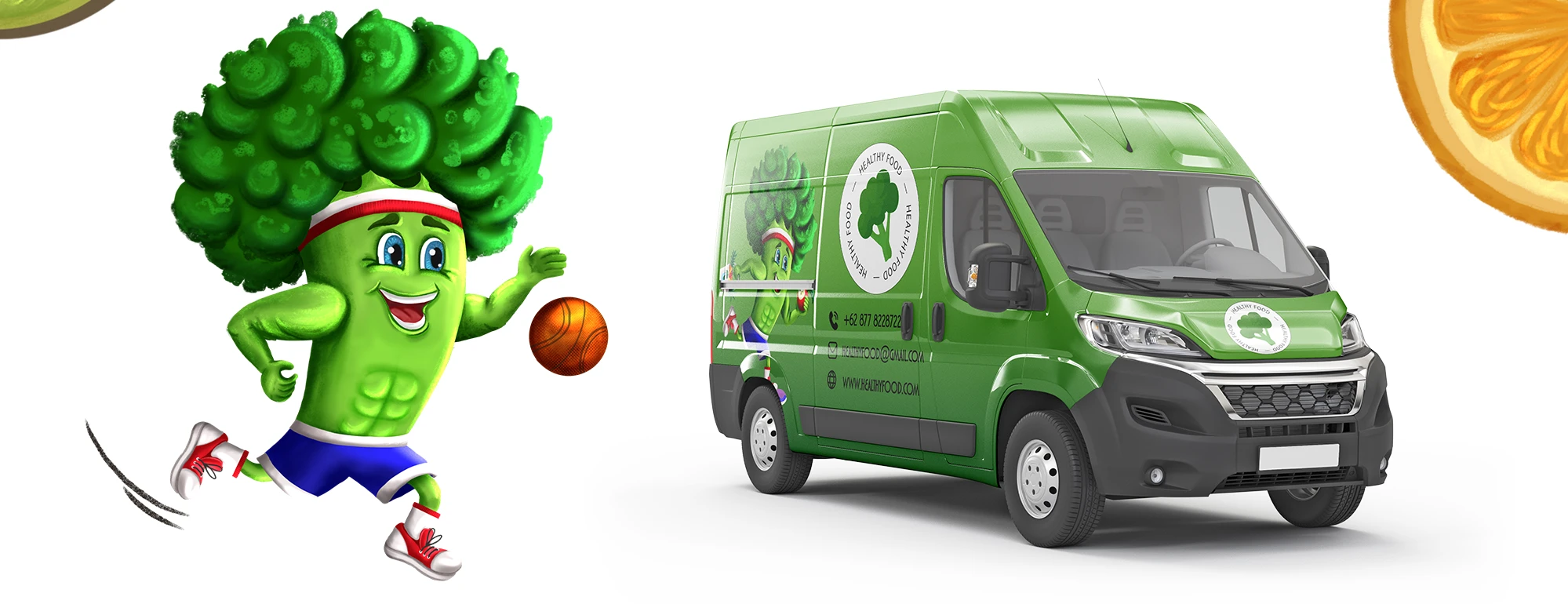 Маскот для магазина правильного питания. Персонаж Брок Коля. — Изображение №13 — Брендинг, Иллюстрация на Dprofile