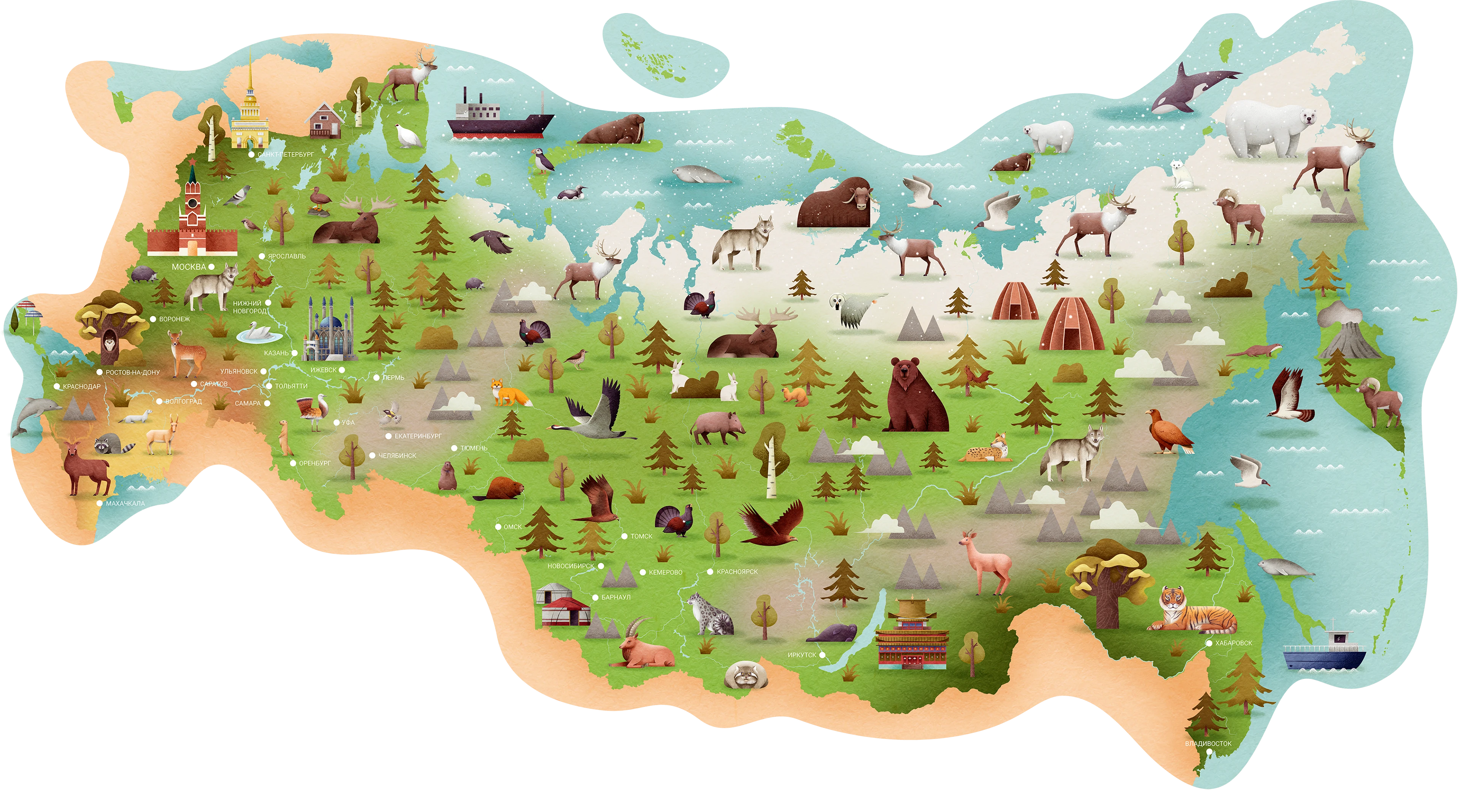 Карта России — Изображение №1 — Иллюстрация на Dprofile