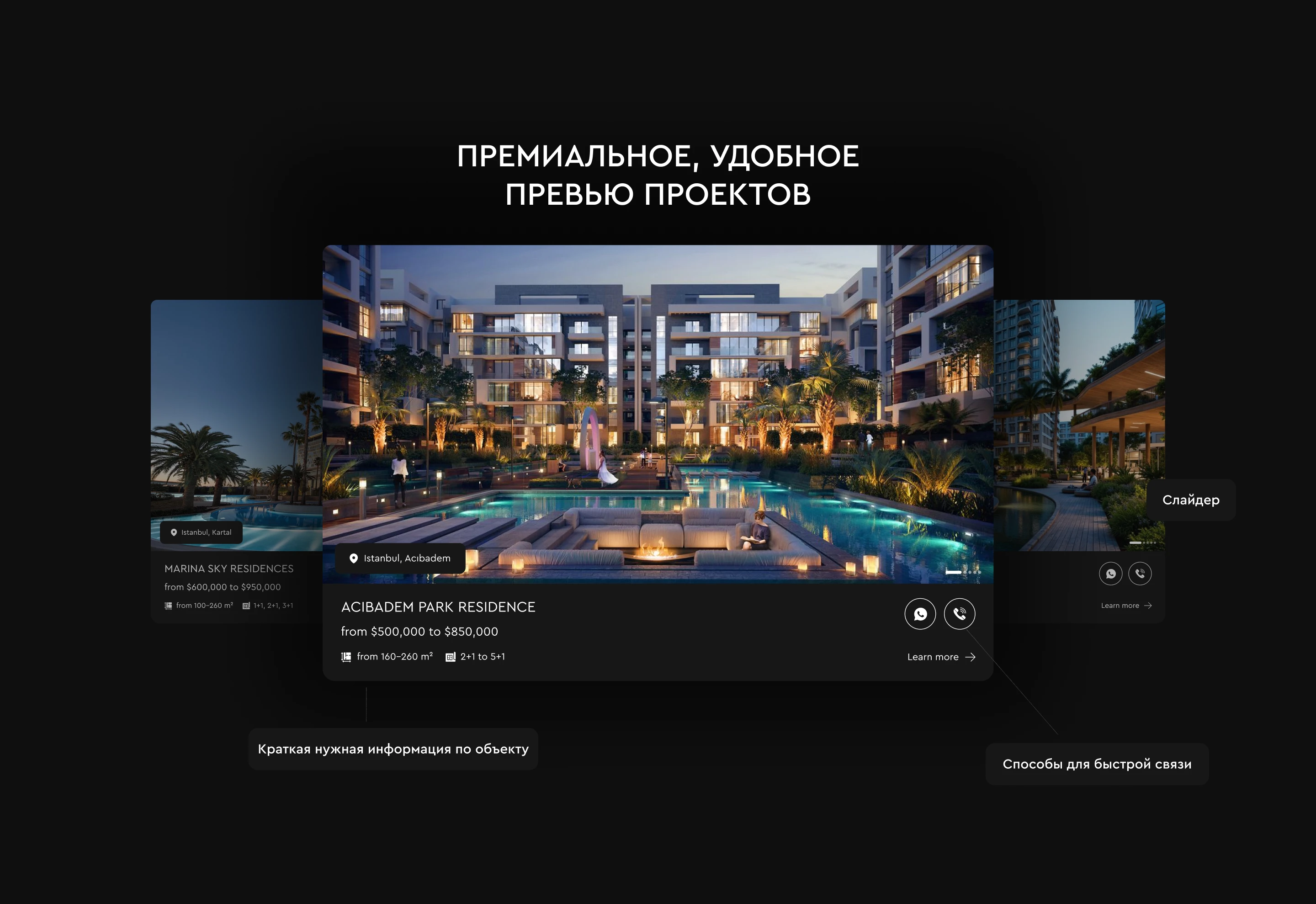 Premium real estate service UX/UI website design — Изображение №3 — Интерфейсы на Dprofile