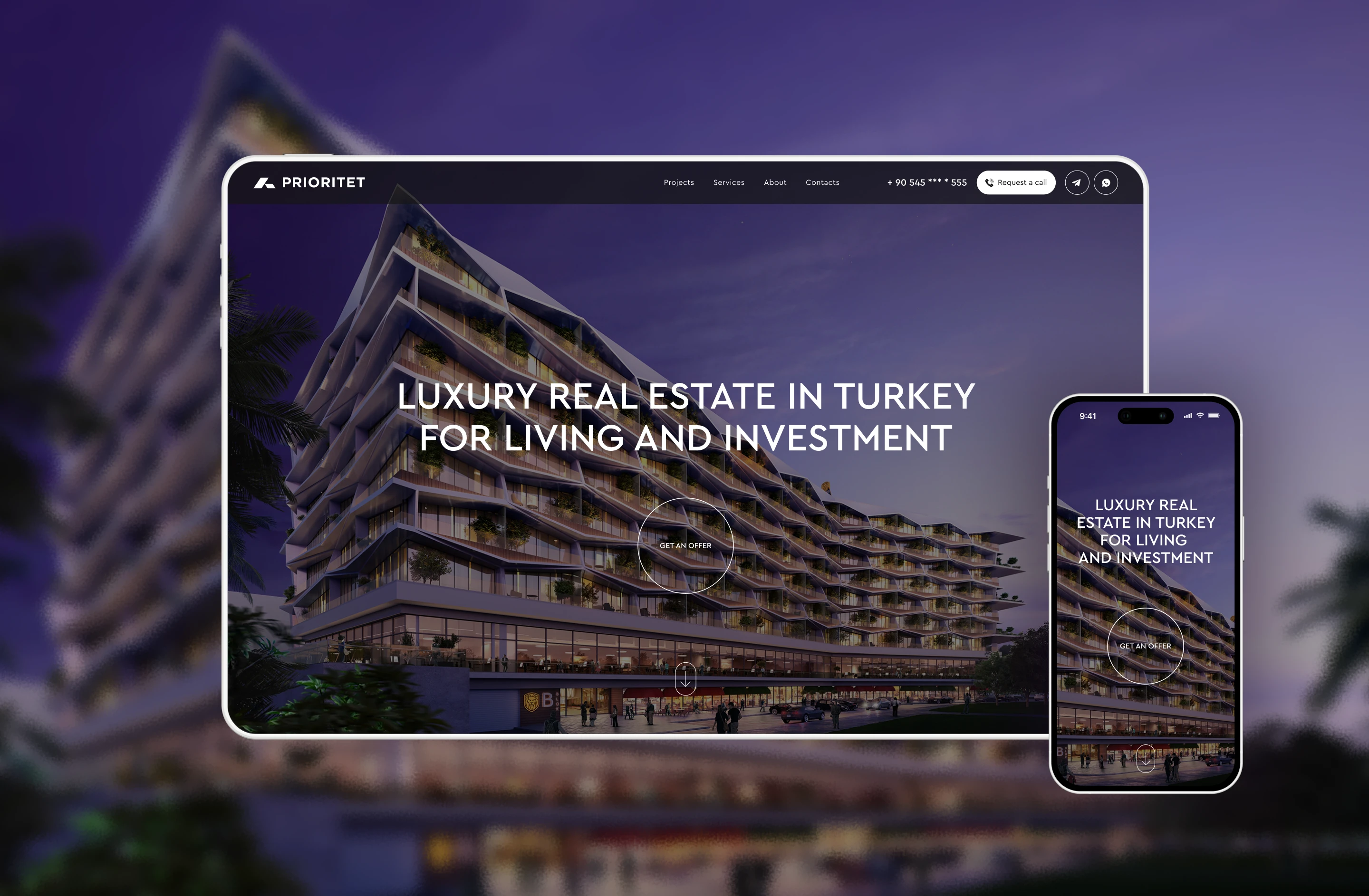 Premium real estate service UX/UI website design — Изображение №1 — Интерфейсы на Dprofile