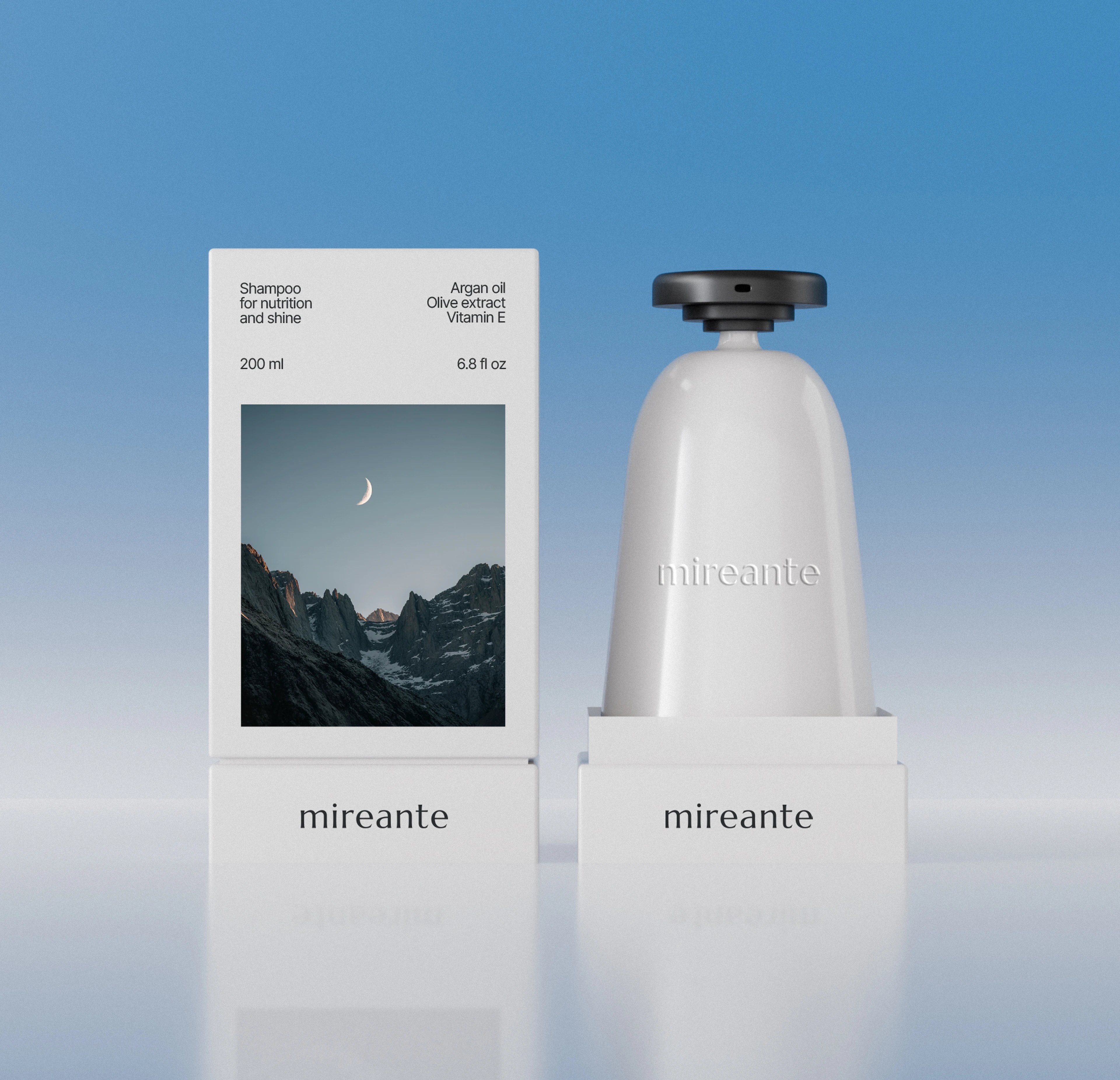 Mireante | айдентика уходовой косметики для волос — Изображение №9 — Брендинг, 3D на Dprofile