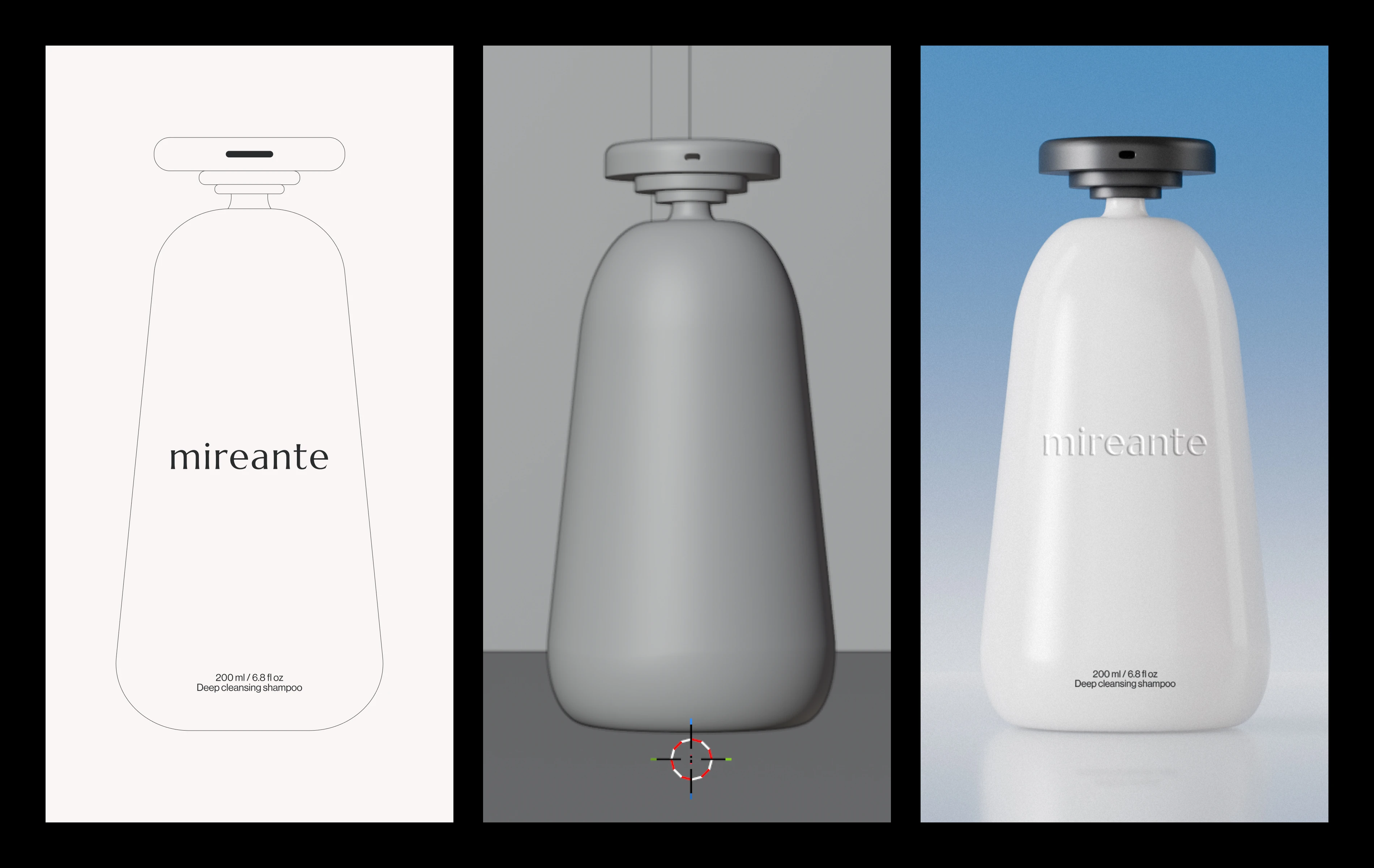 Mireante | айдентика уходовой косметики для волос — Изображение №3 — Брендинг, 3D на Dprofile