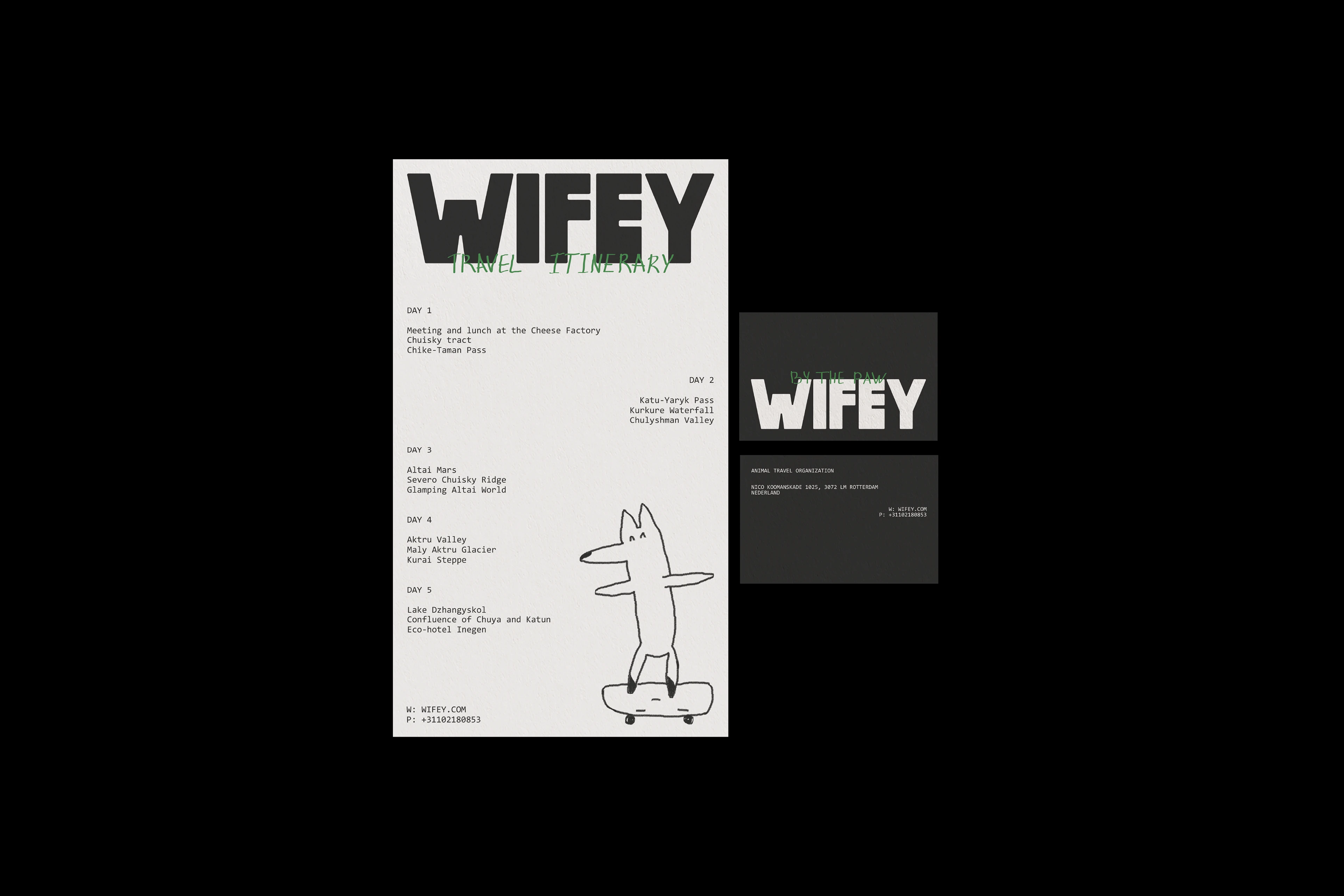 wifey / animal travel organization identity — Изображение №3 — Брендинг на Dprofile