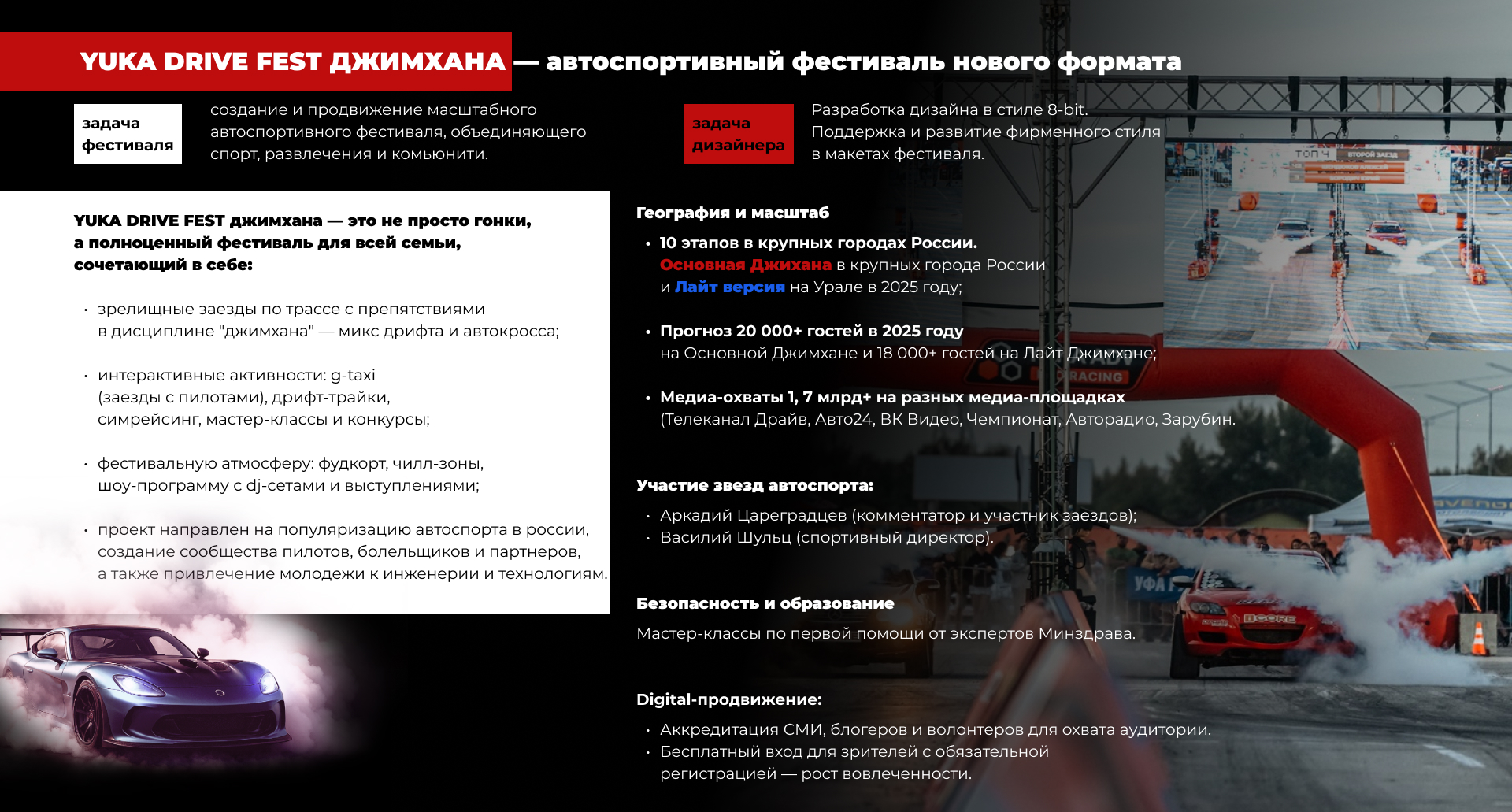 YUKA DRIVE FEST Джимхана 2025| автоспортивный фестиваль — Изображение №2 — Брендинг, Графика на Dprofile