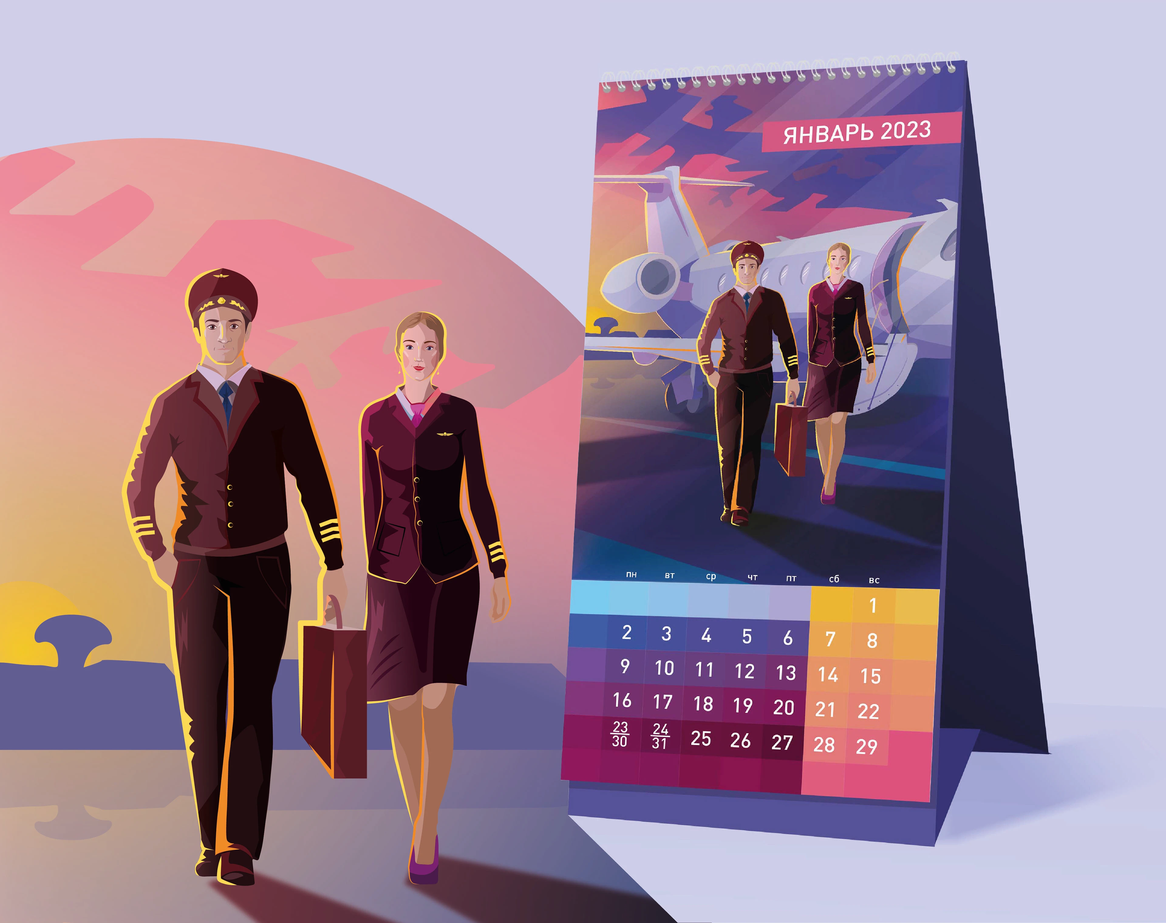Иллюстрация для календаря — Изображение №4 — Иллюстрация, Графика на Dprofile