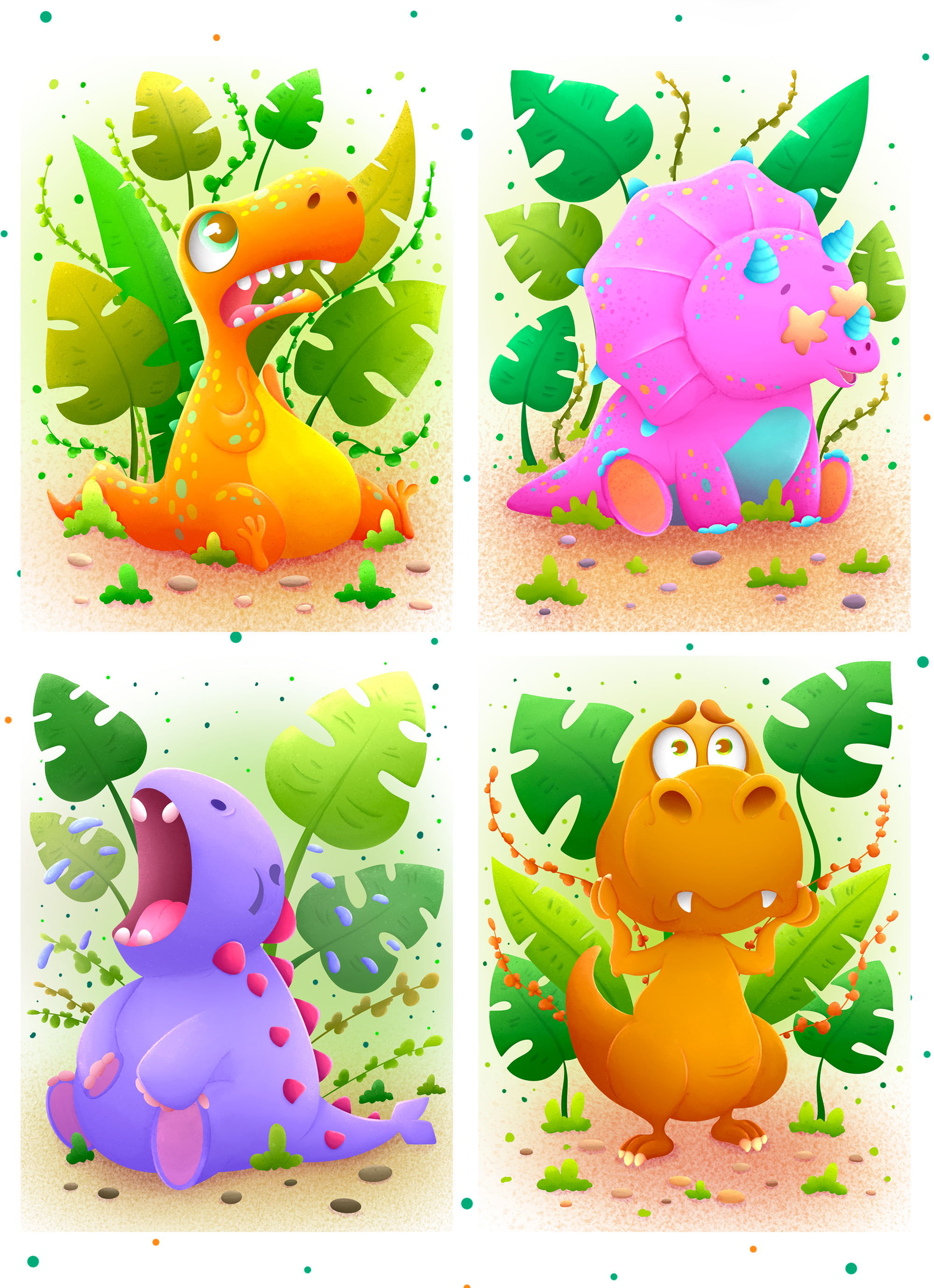 Детская настольная игра «ДиноМемори» — Изображение №9 — Брендинг, Иллюстрация на Dprofile