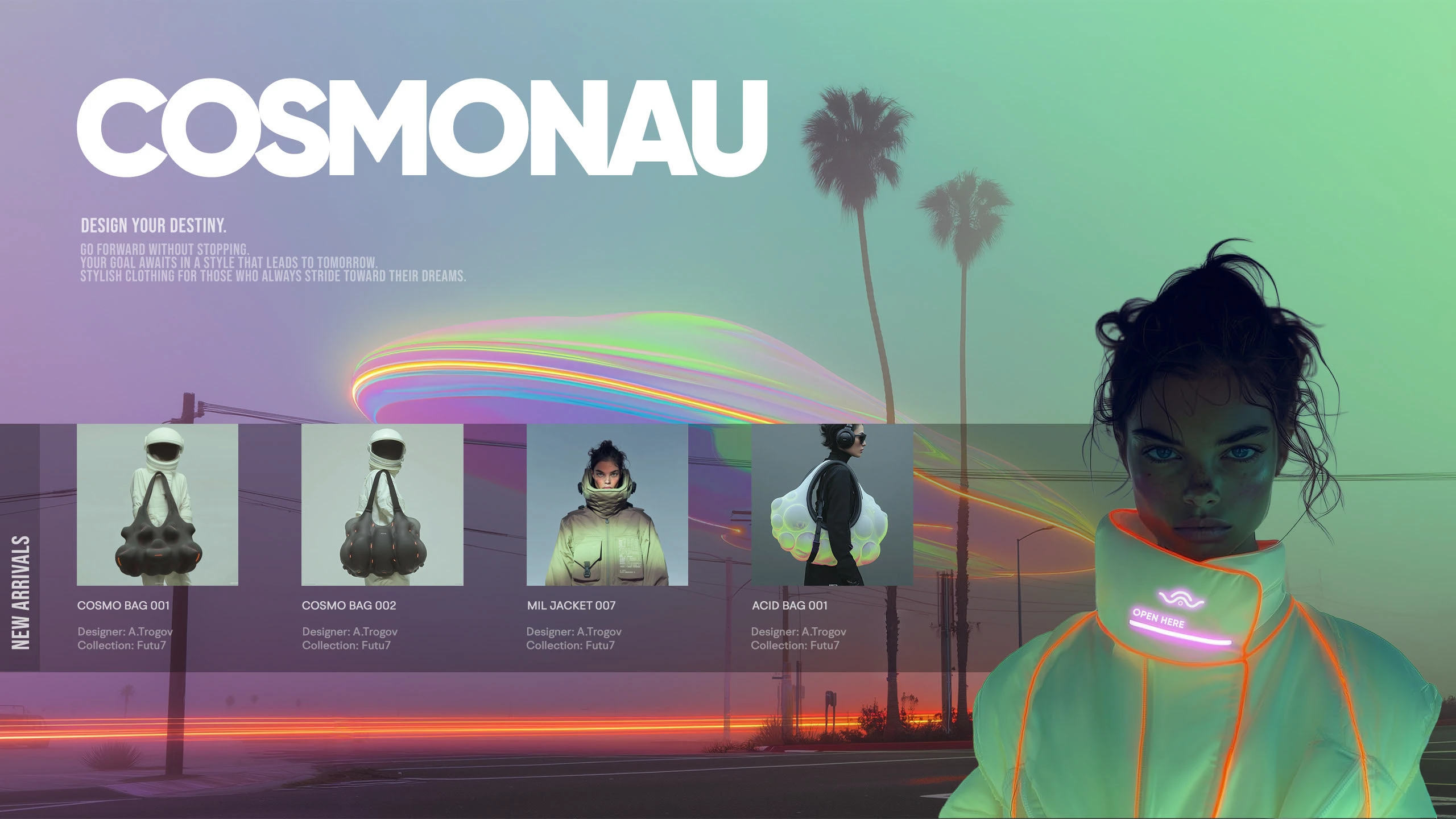 Cosmonau - Fashion brand — Изображение №2 — Интерфейсы, Брендинг на Dprofile