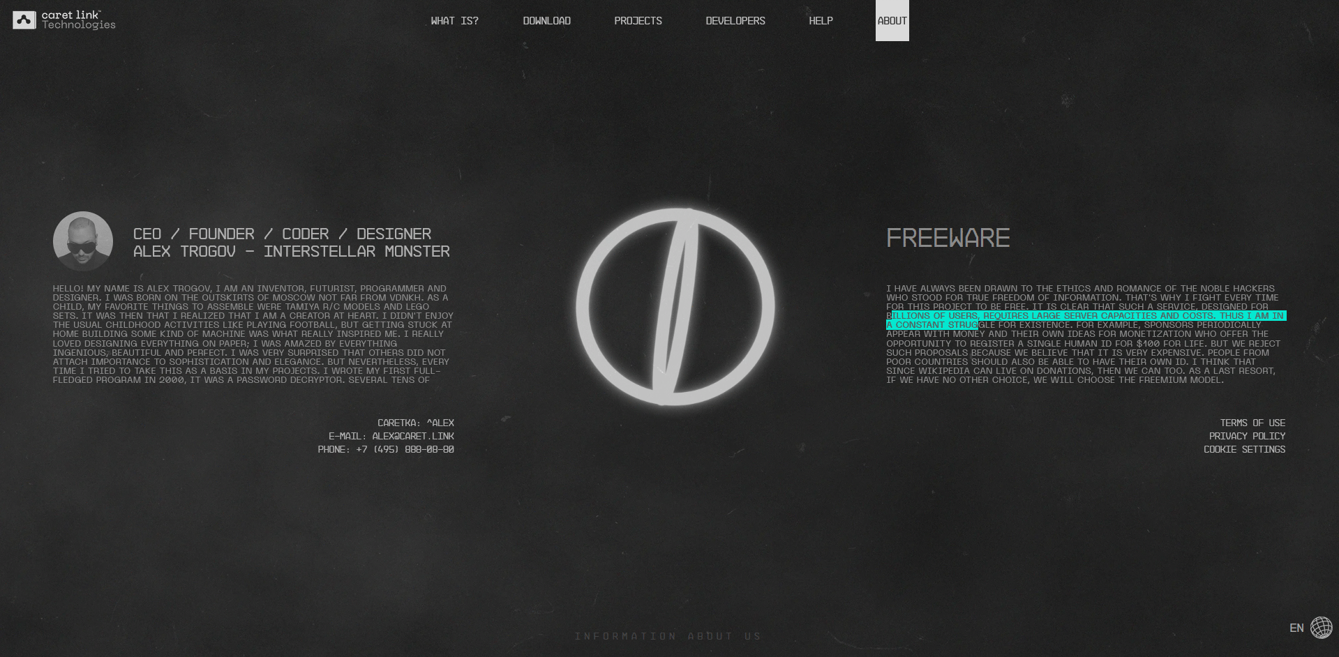 Caret.link Technologies — Изображение №6 — Интерфейсы, Брендинг на Dprofile