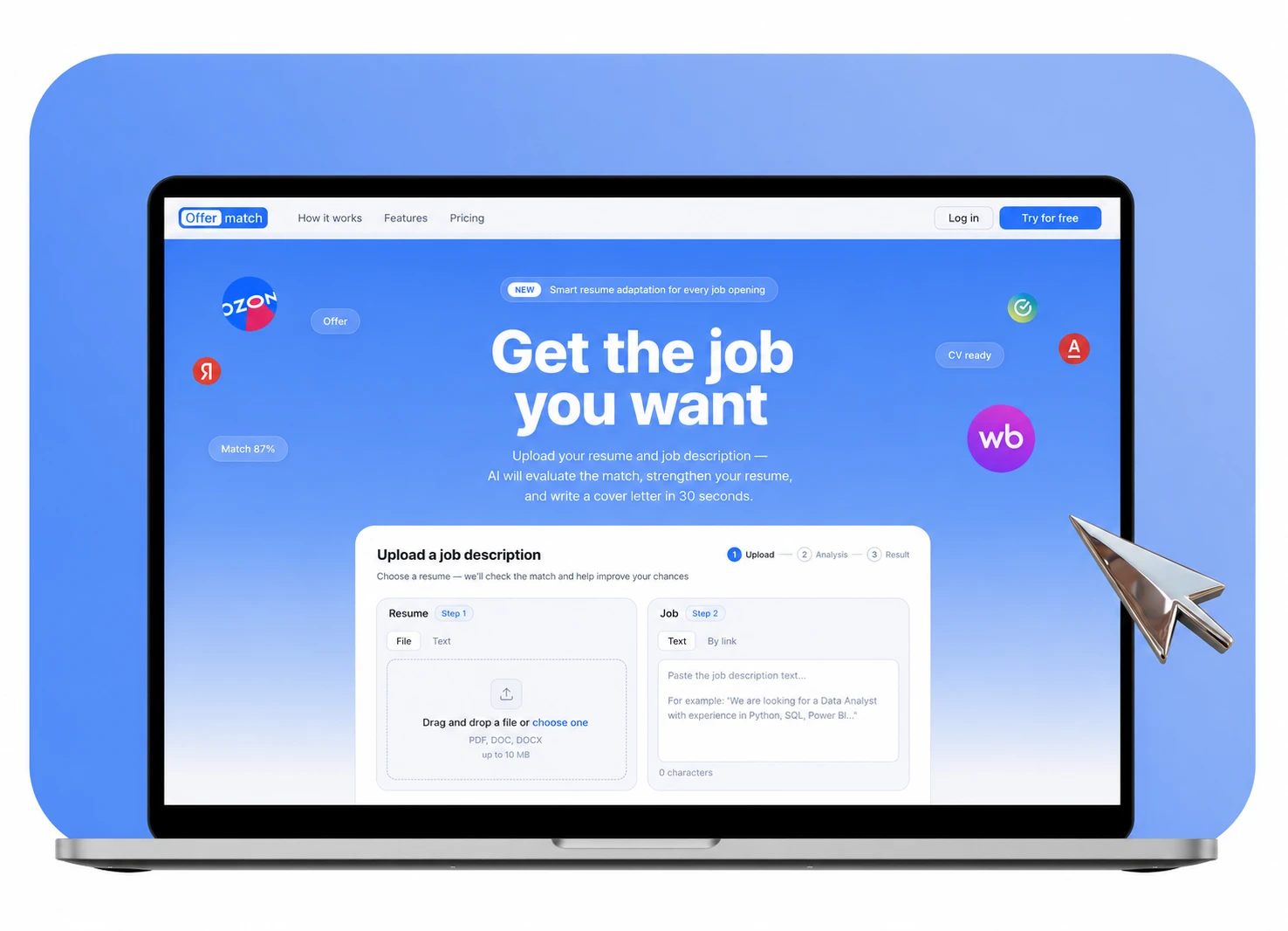 OfferMatch. Match vacancies+Quick resumes — Изображение №7 — Интерфейсы, Брендинг на Dprofile