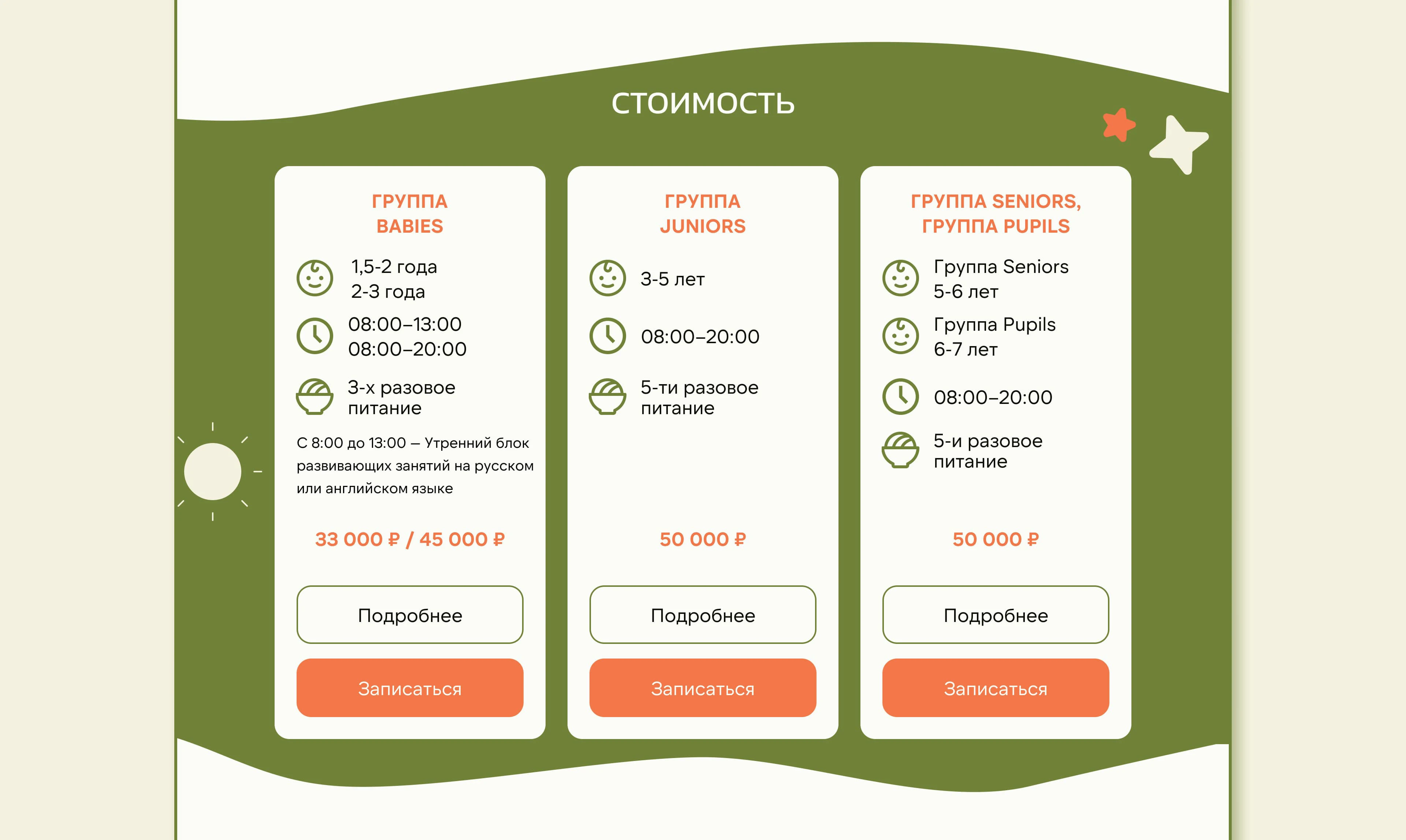 Разработка сайта для частного детского сада — Изображение №11 — Интерфейсы на Dprofile