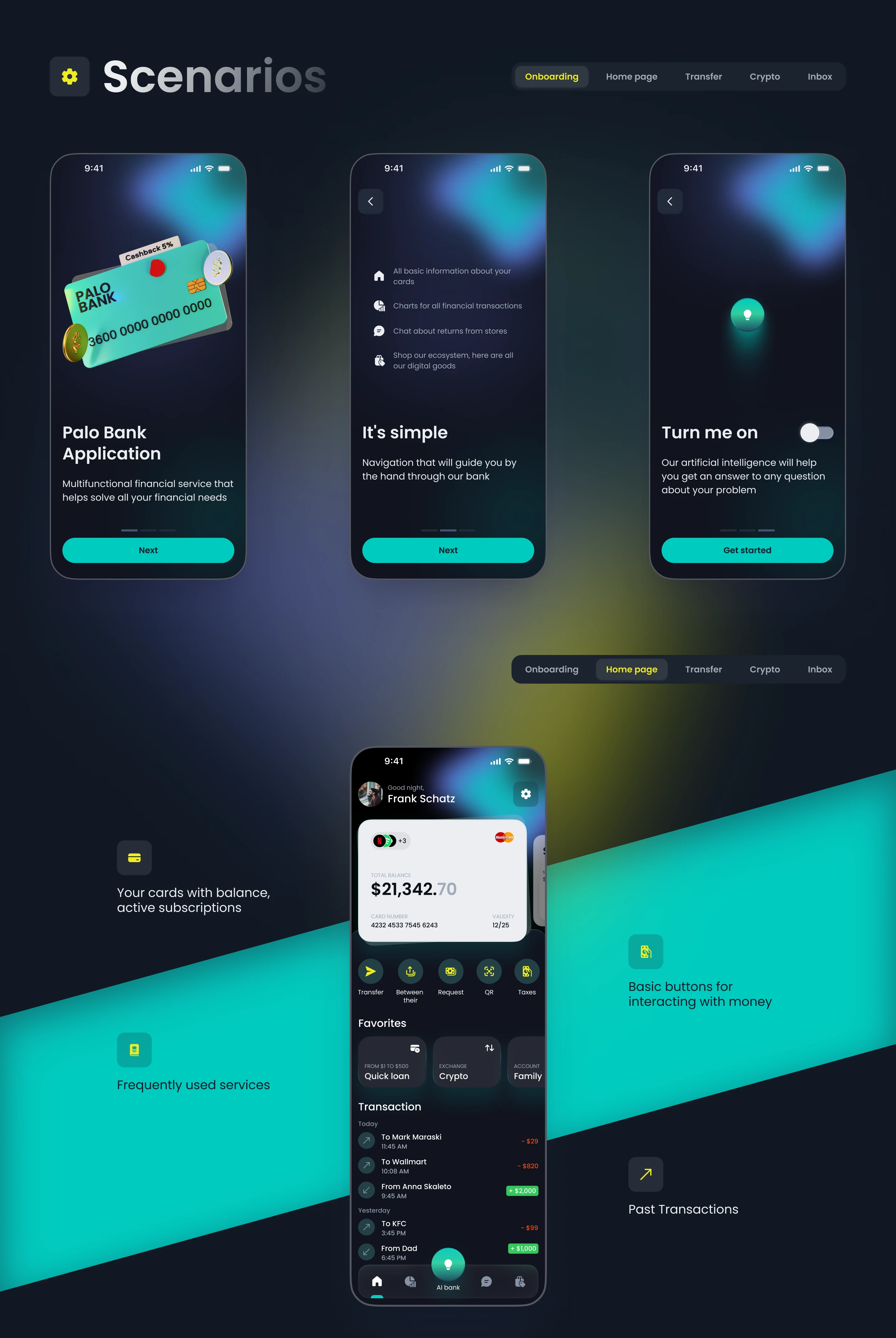 Banking & Crypto Mobile App | Fintech, App Design — Изображение №4 — Интерфейсы на Dprofile