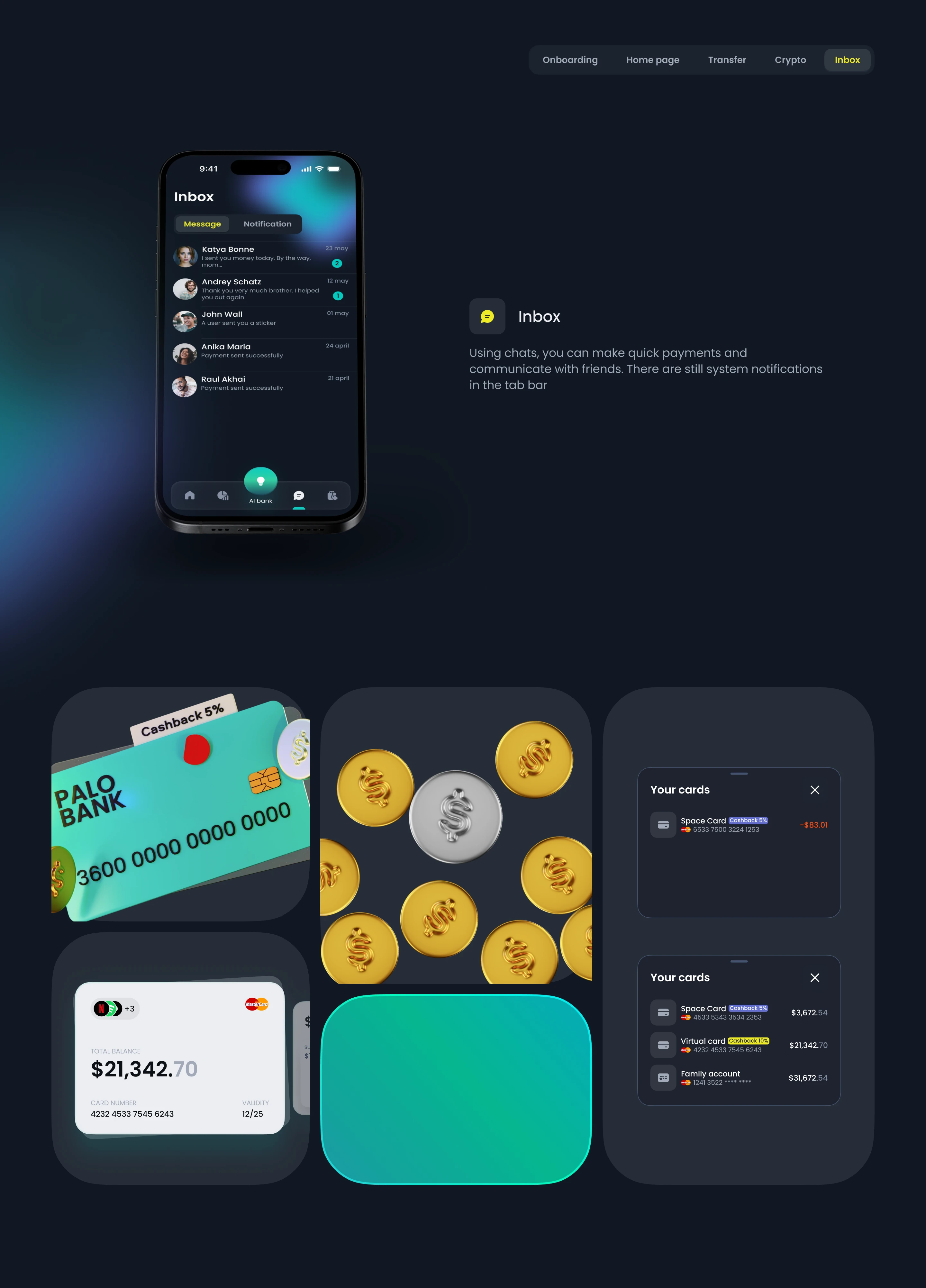 Banking & Crypto Mobile App | Fintech, App Design — Изображение №6 — Интерфейсы на Dprofile