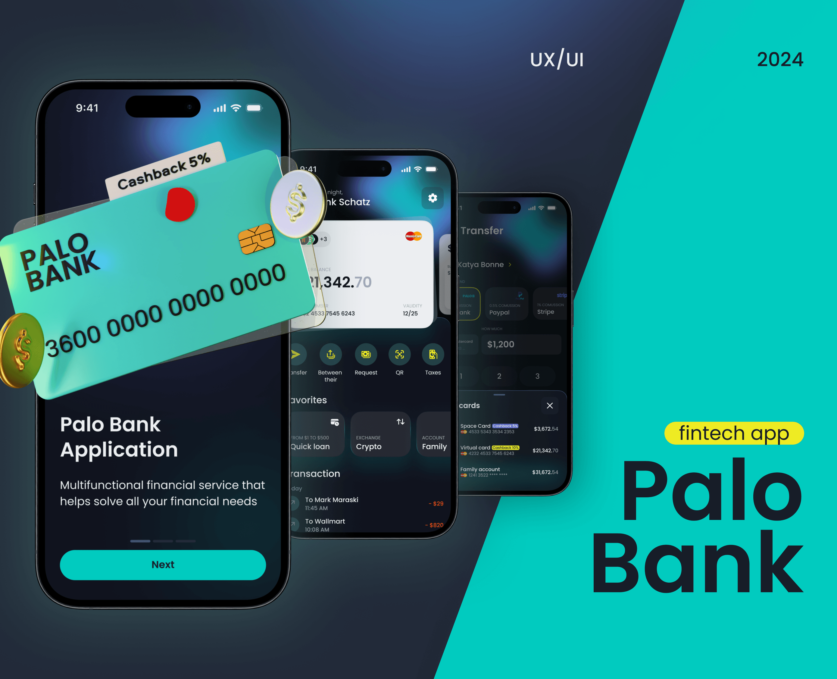 Banking & Crypto Mobile App | Fintech, App Design — Интерфейсы на Dprofile