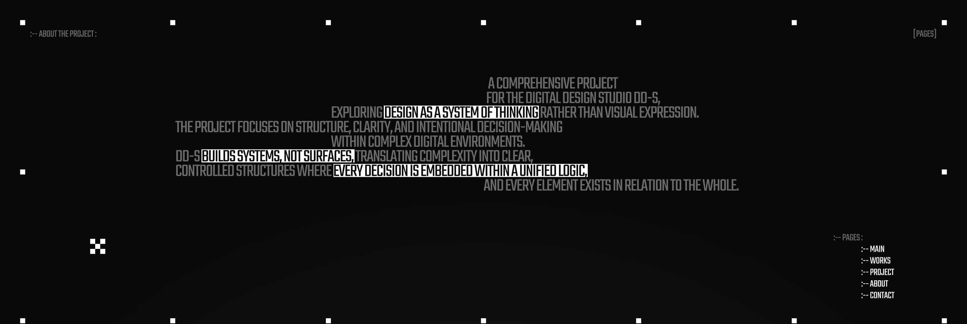 DD–S — Digital Design Studio | Corporate Website — Изображение №2 — Интерфейсы на Dprofile